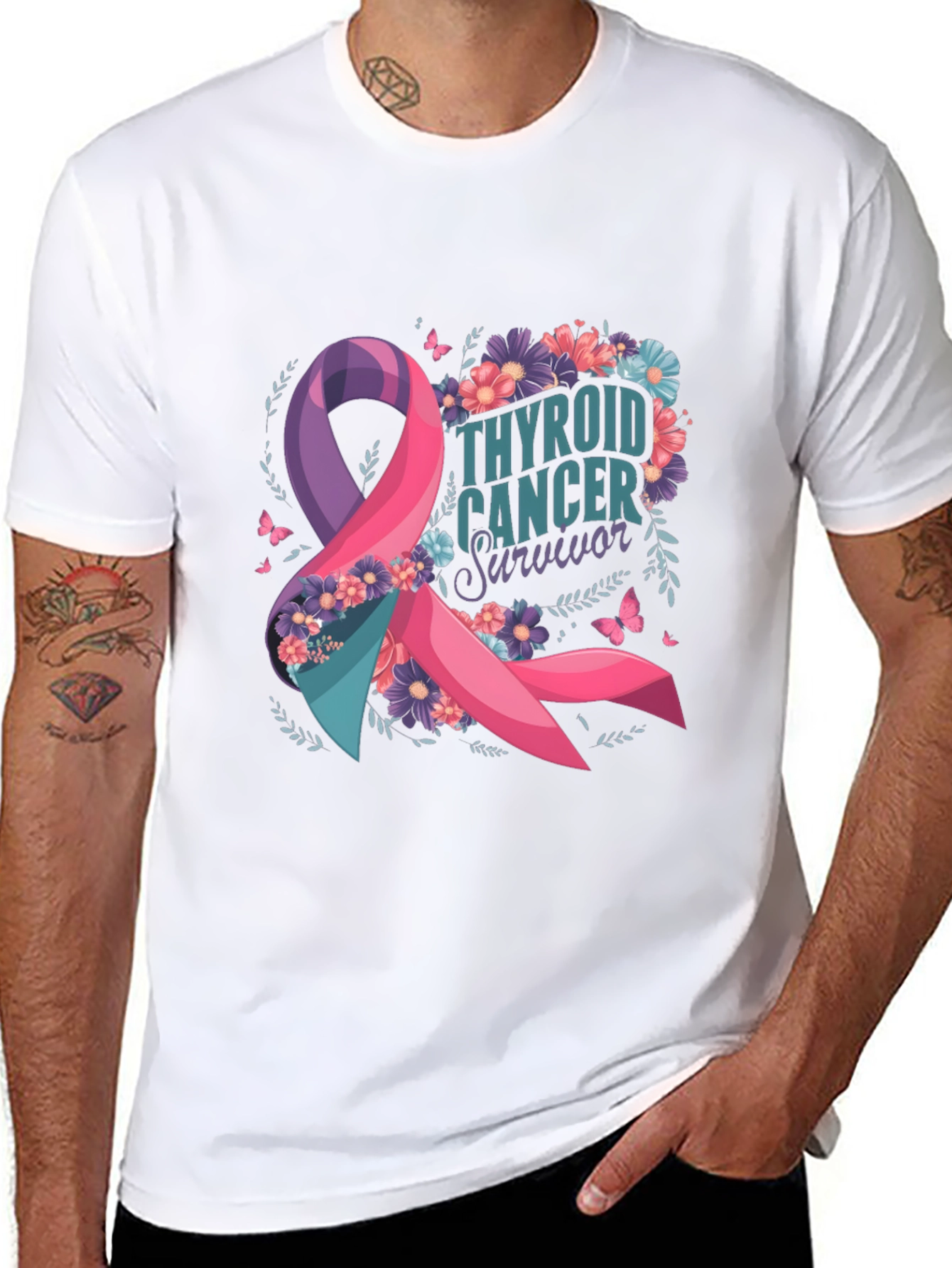 Thyroid Cancer Survivor Ribbon T-Shirt