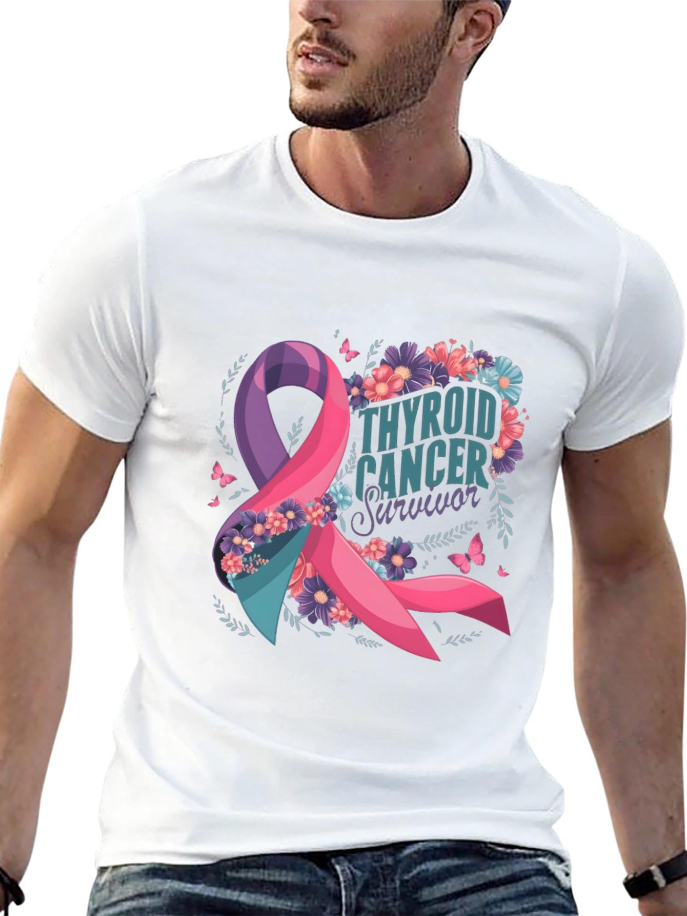 Thyroid Cancer Survivor Ribbon T-Shirt