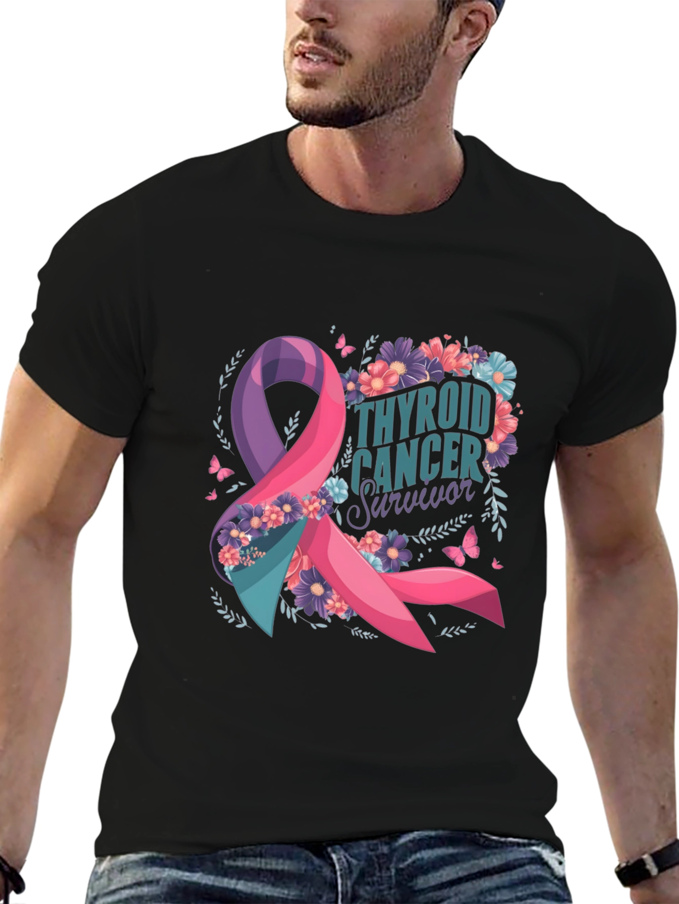 Thyroid Cancer Survivor Ribbon T-Shirt