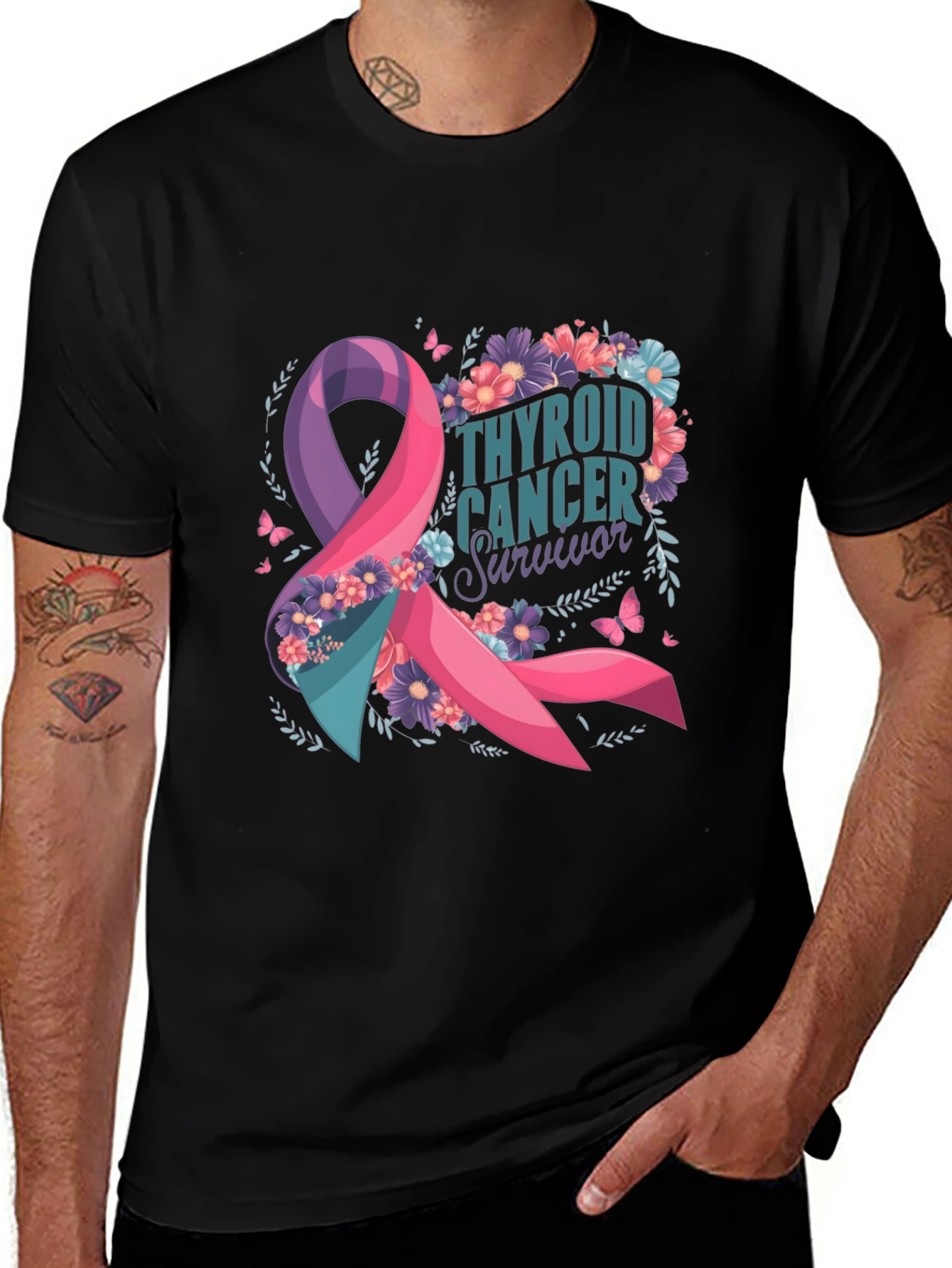 Thyroid Cancer Survivor Ribbon T-Shirt