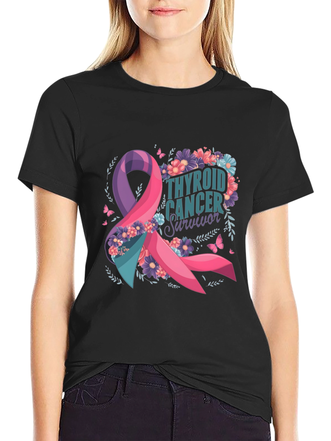 Thyroid Cancer Survivor Ribbon T-Shirt