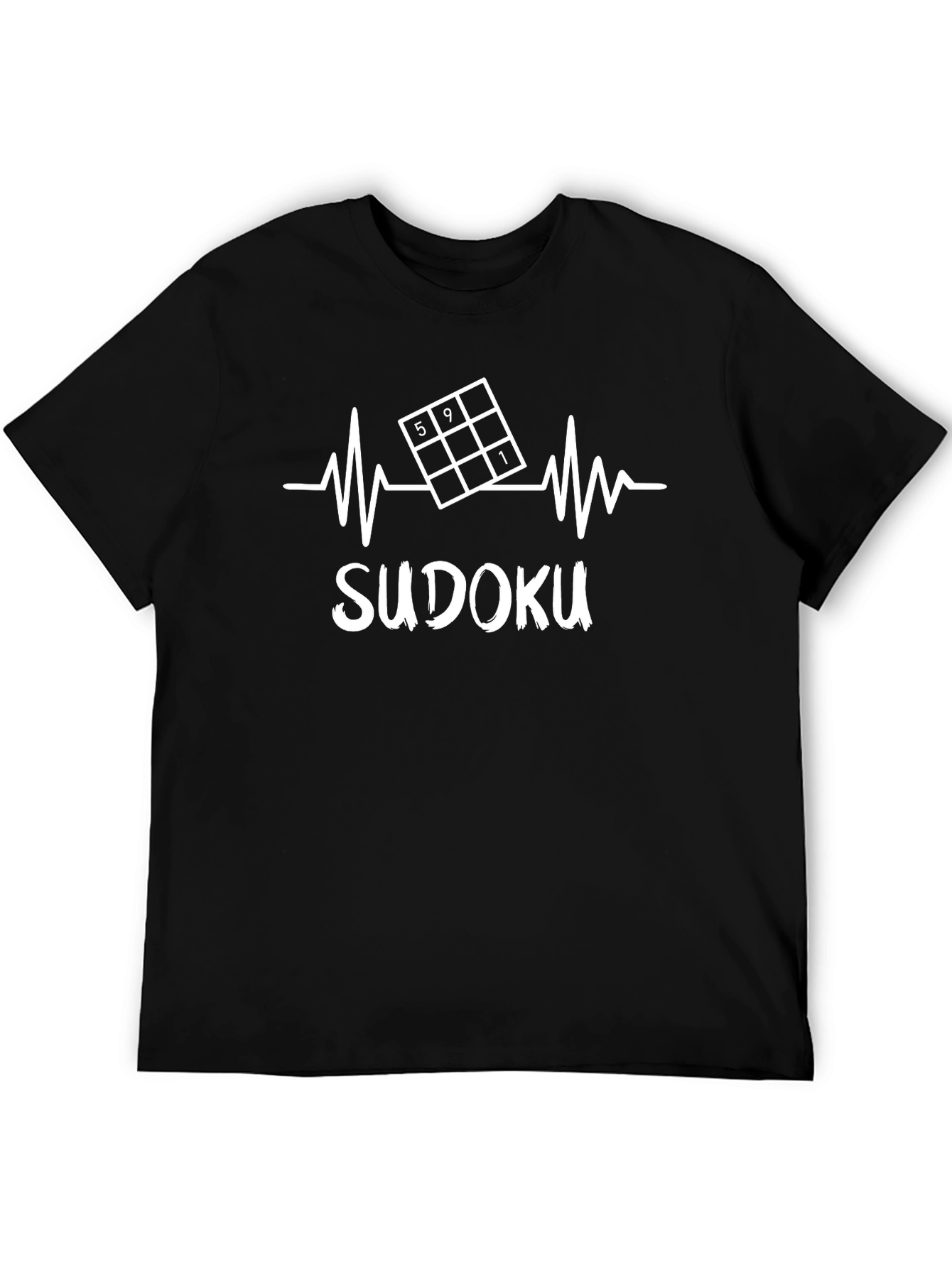 Sudoku Heartbeat T-Shirt - Puzzle Lover Tee