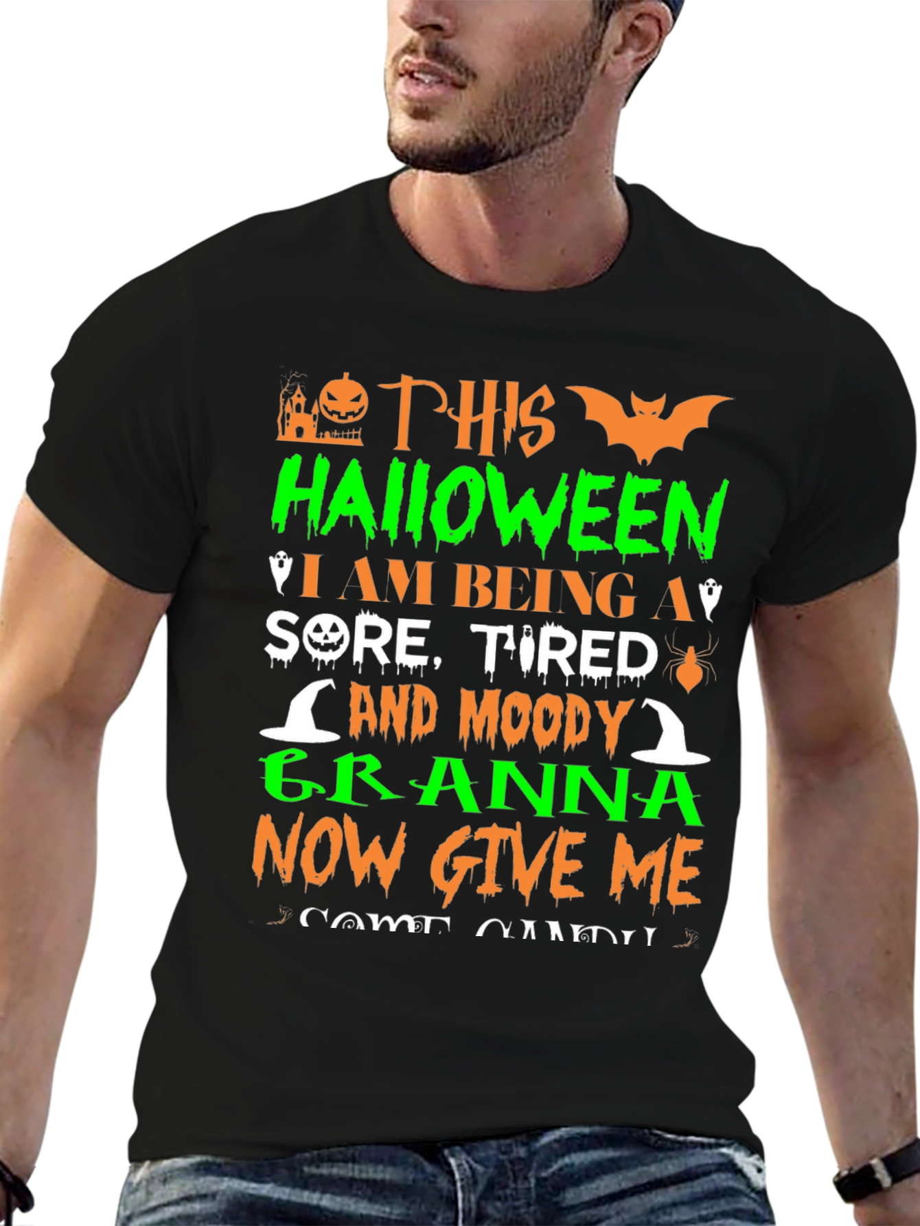 Halloween Granna T-Shirt - Sore Tired and Moody!