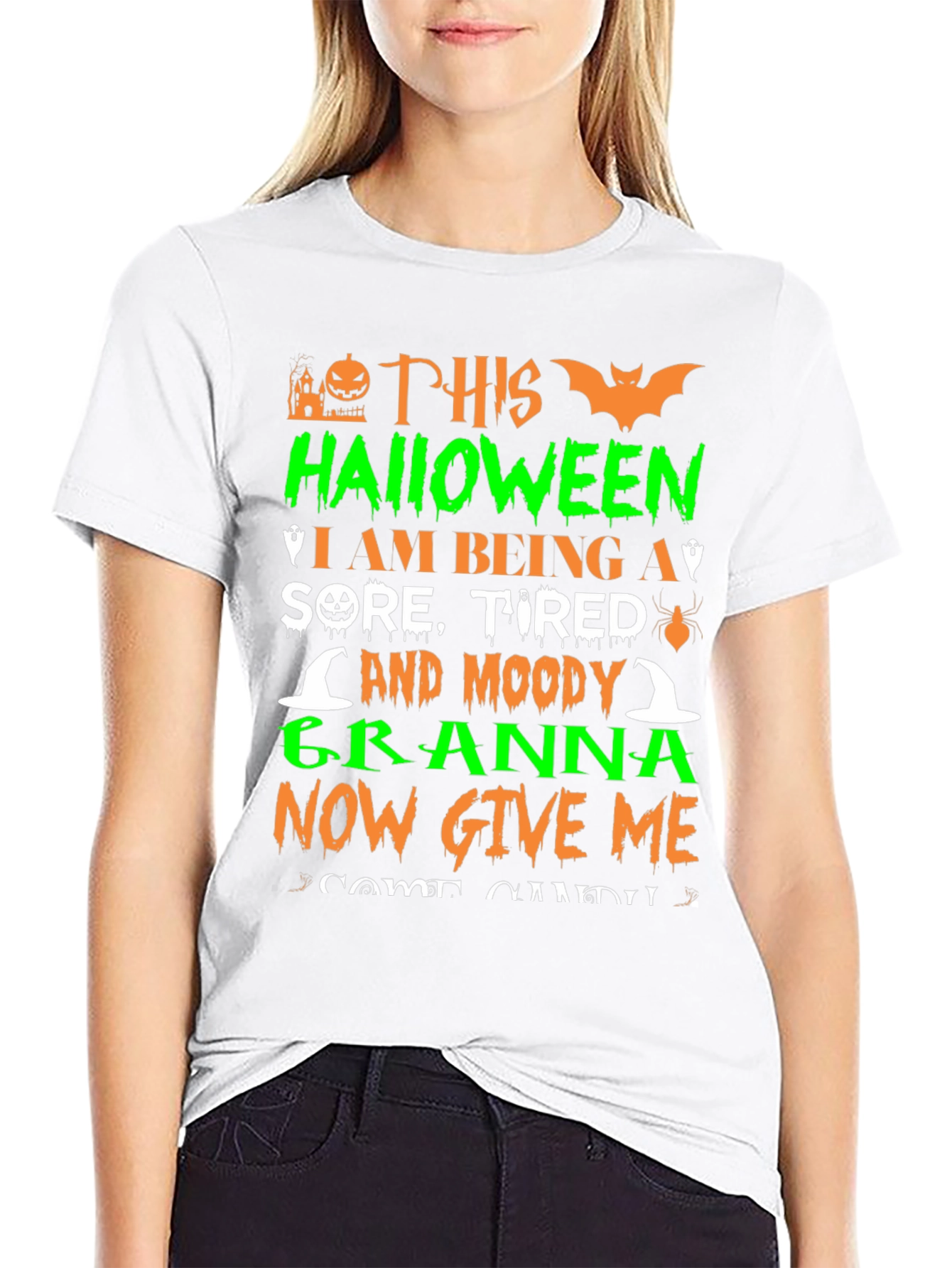 Halloween Granna T-Shirt - Sore Tired and Moody!