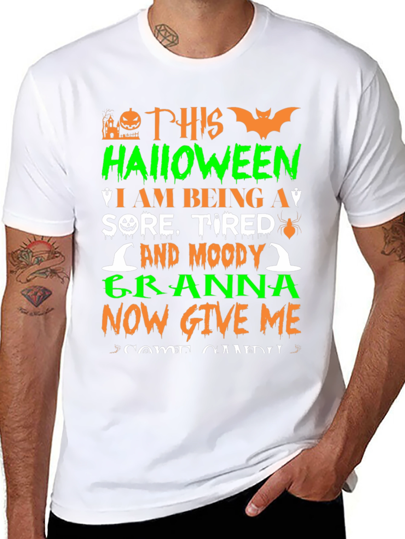 Halloween Granna T-Shirt - Sore Tired and Moody!