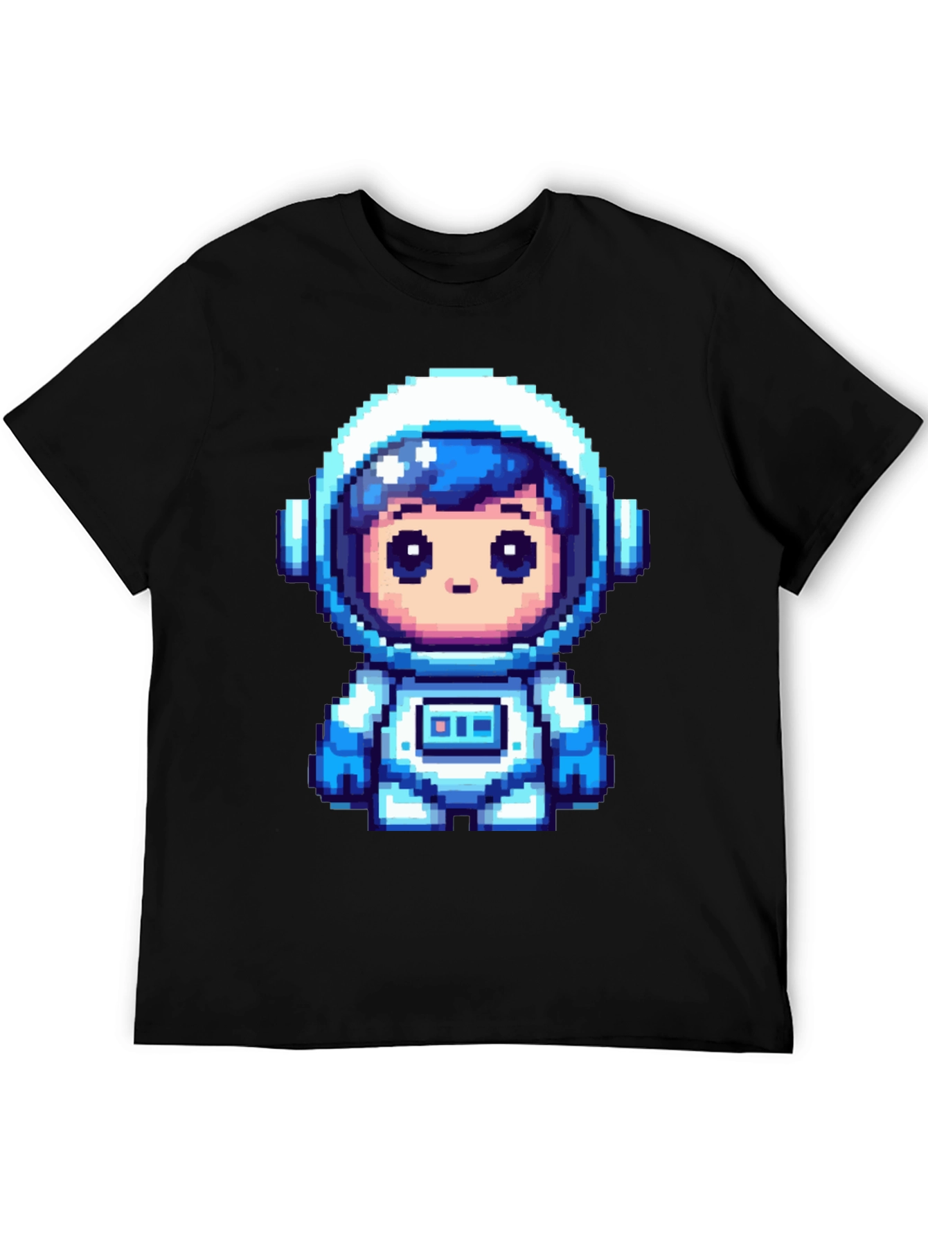 Pixel Astronaut Graphic Tee - Black