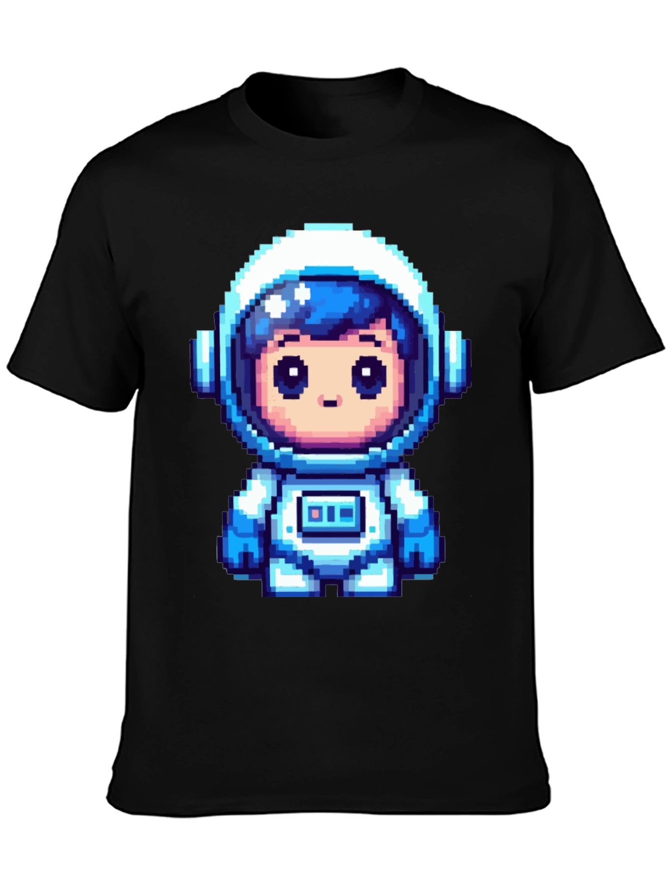 Pixel Astronaut Graphic Tee - Black