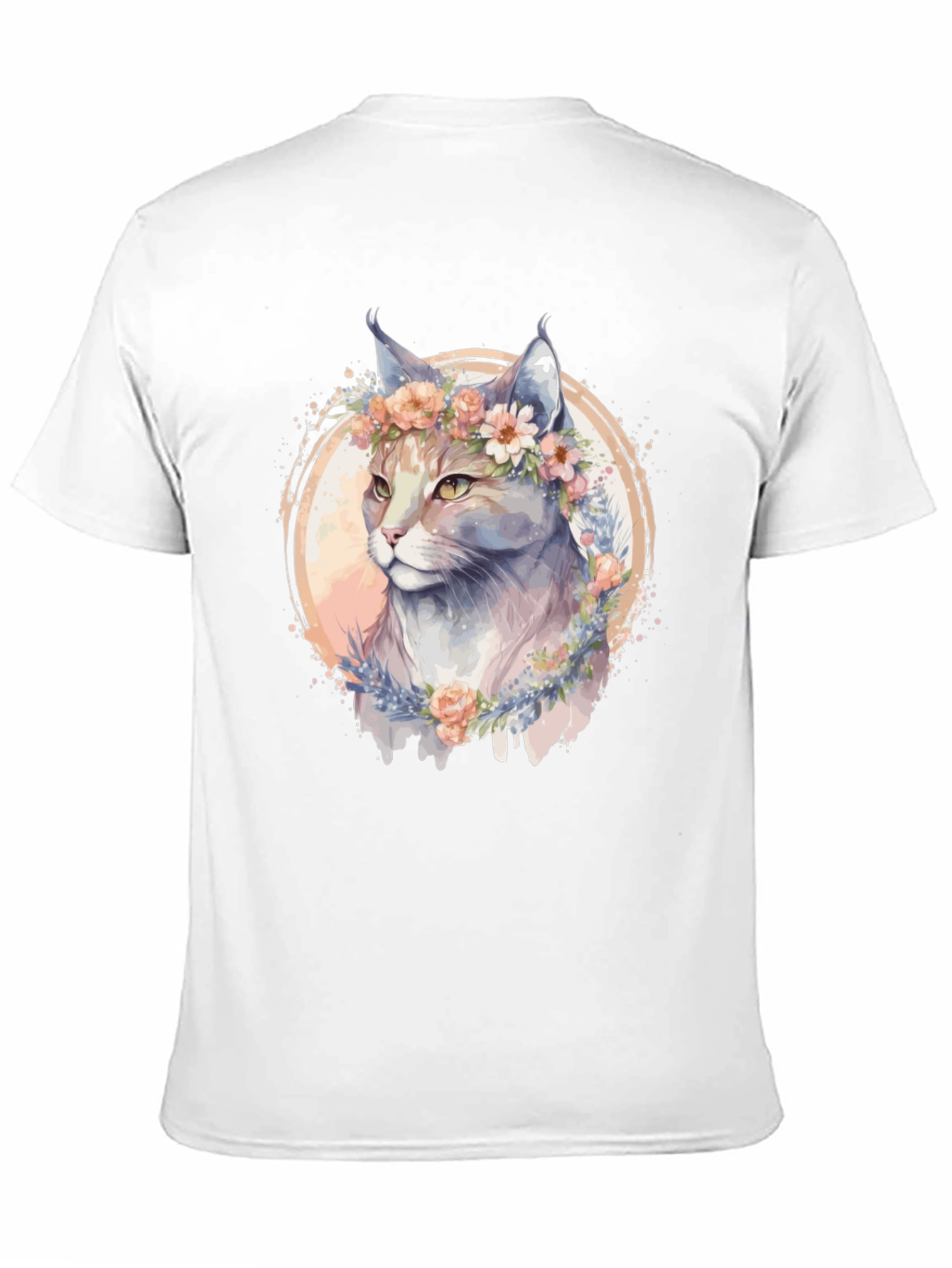 Floral Cat T-Shirt - Stylish & Comfortable