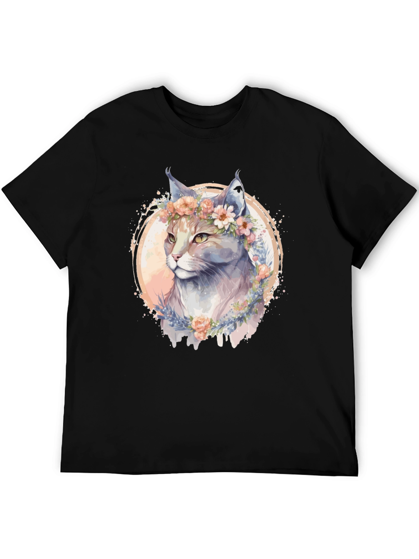Floral Cat T-Shirt - Stylish & Comfortable