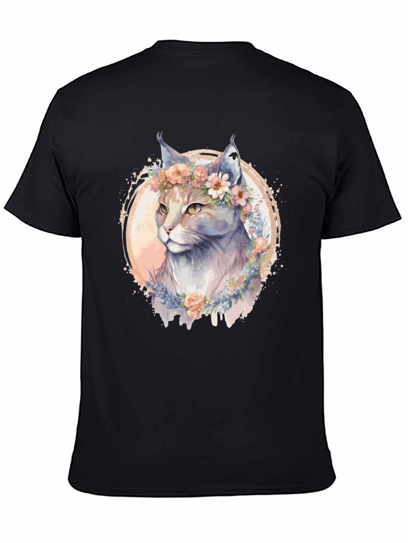 Floral Cat T-Shirt - Stylish & Comfortable