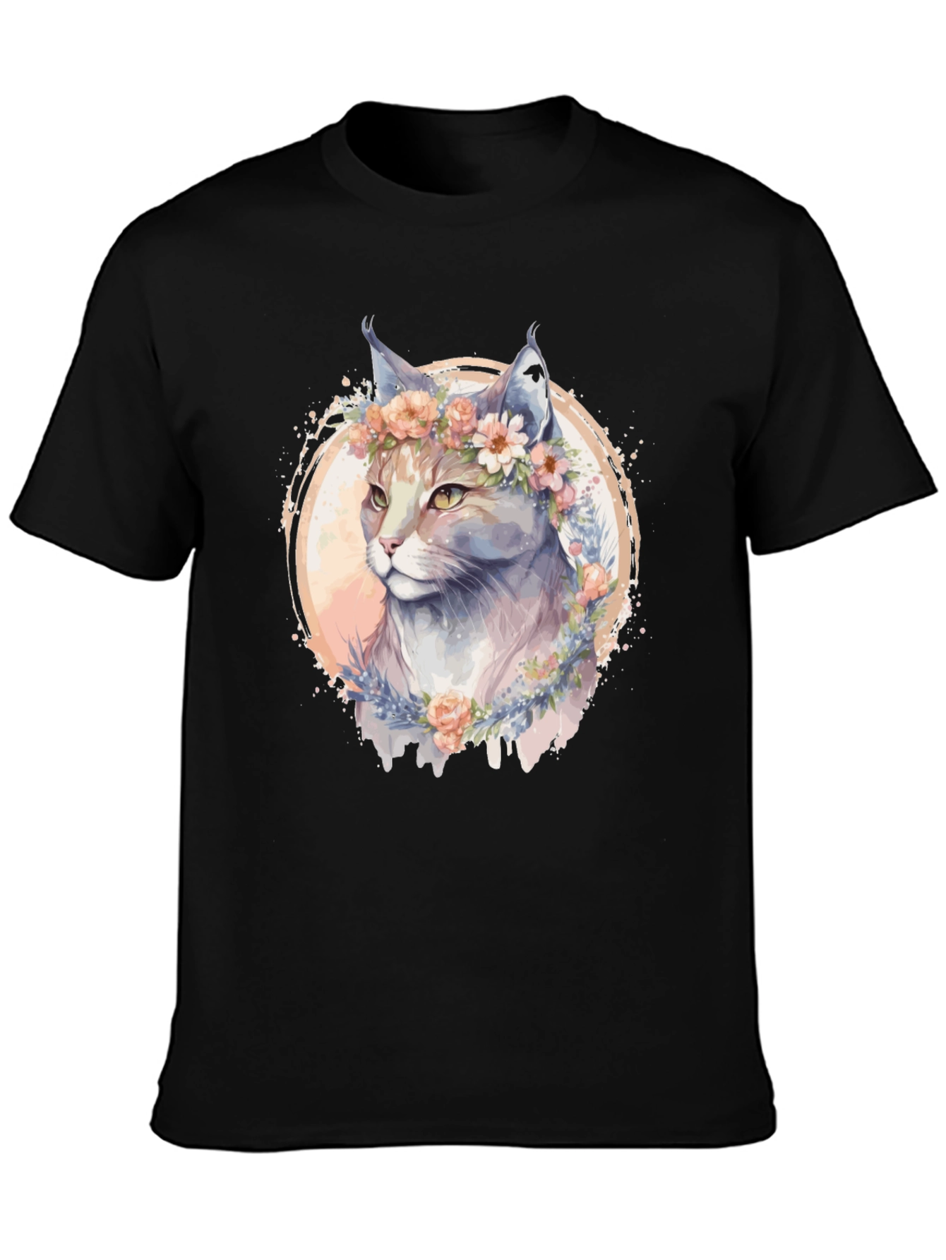 Floral Cat T-Shirt - Stylish & Comfortable