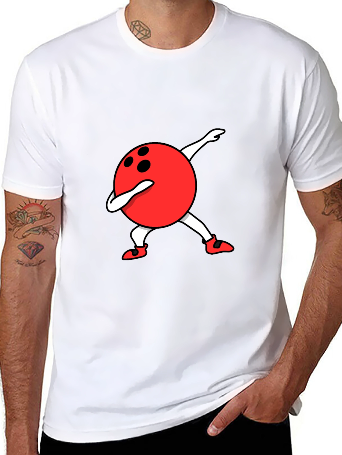 Dabbing Bowling Ball Graphic Tee