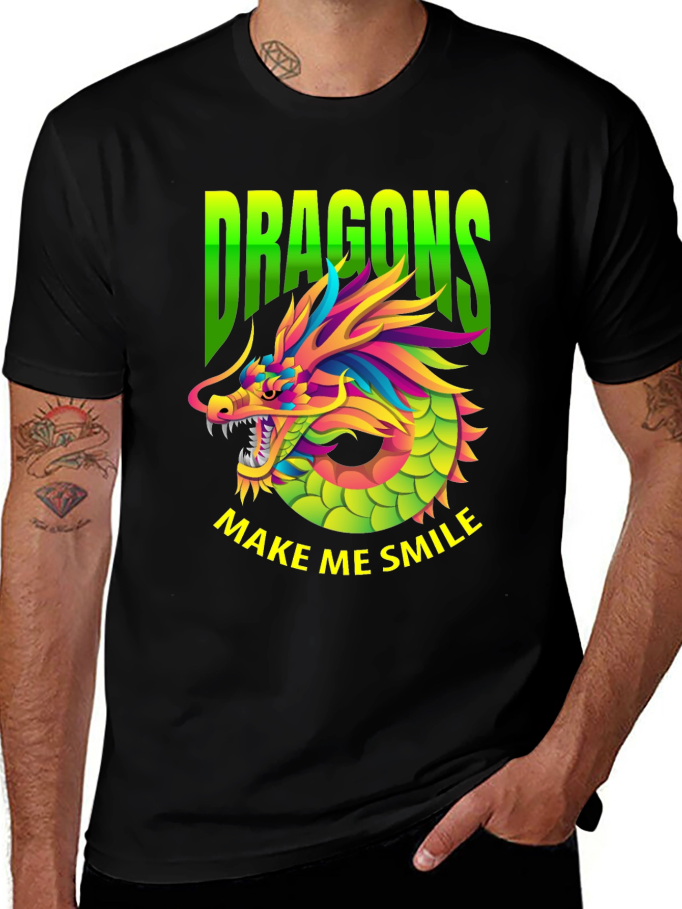 Dragons Make Me Smile Graphic Tee