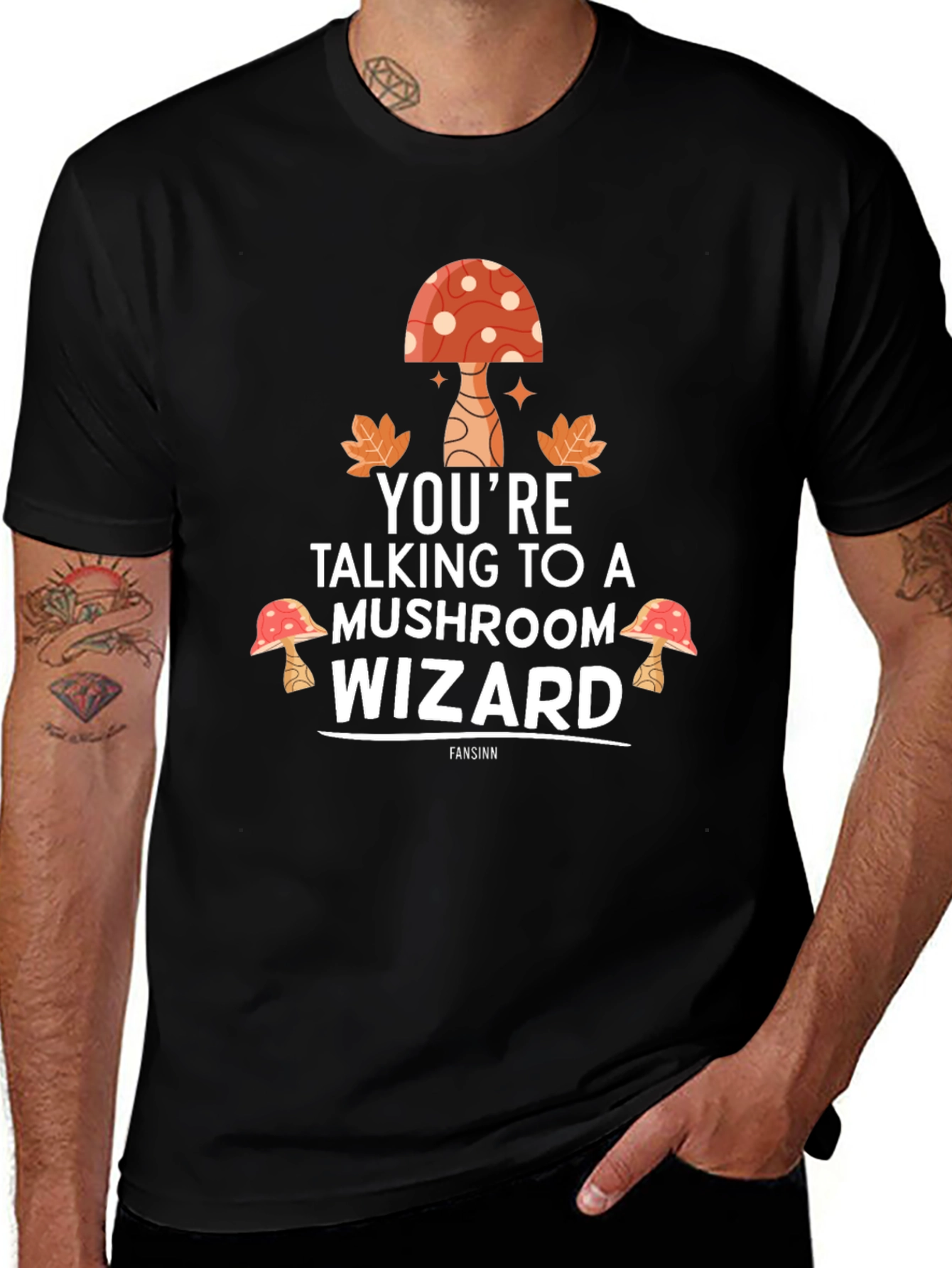 Mushroom Wizard Graphic T-Shirt - Unisex Cotton Tee