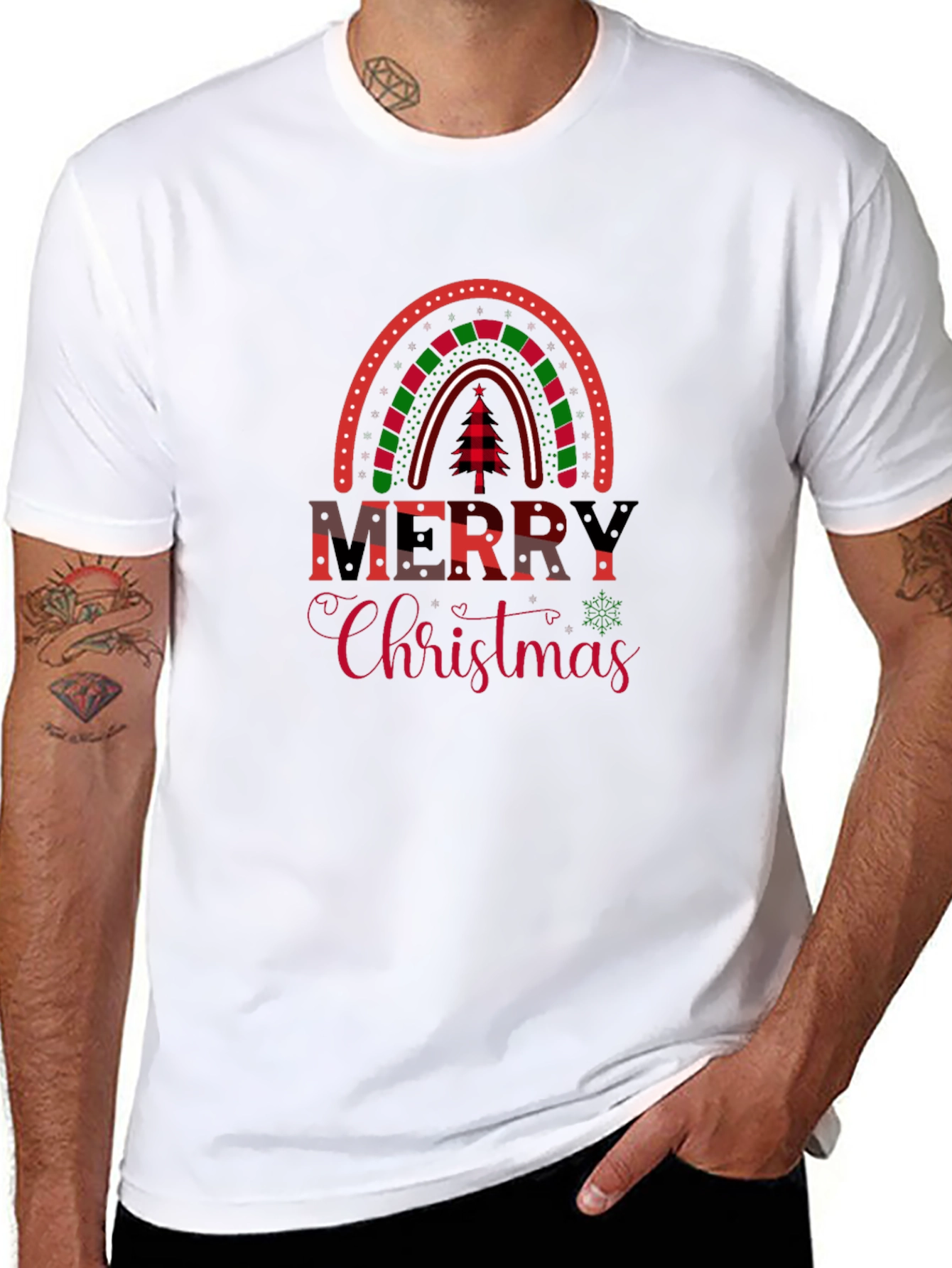 Merry Christmas Graphic Tee - Holiday Apparel