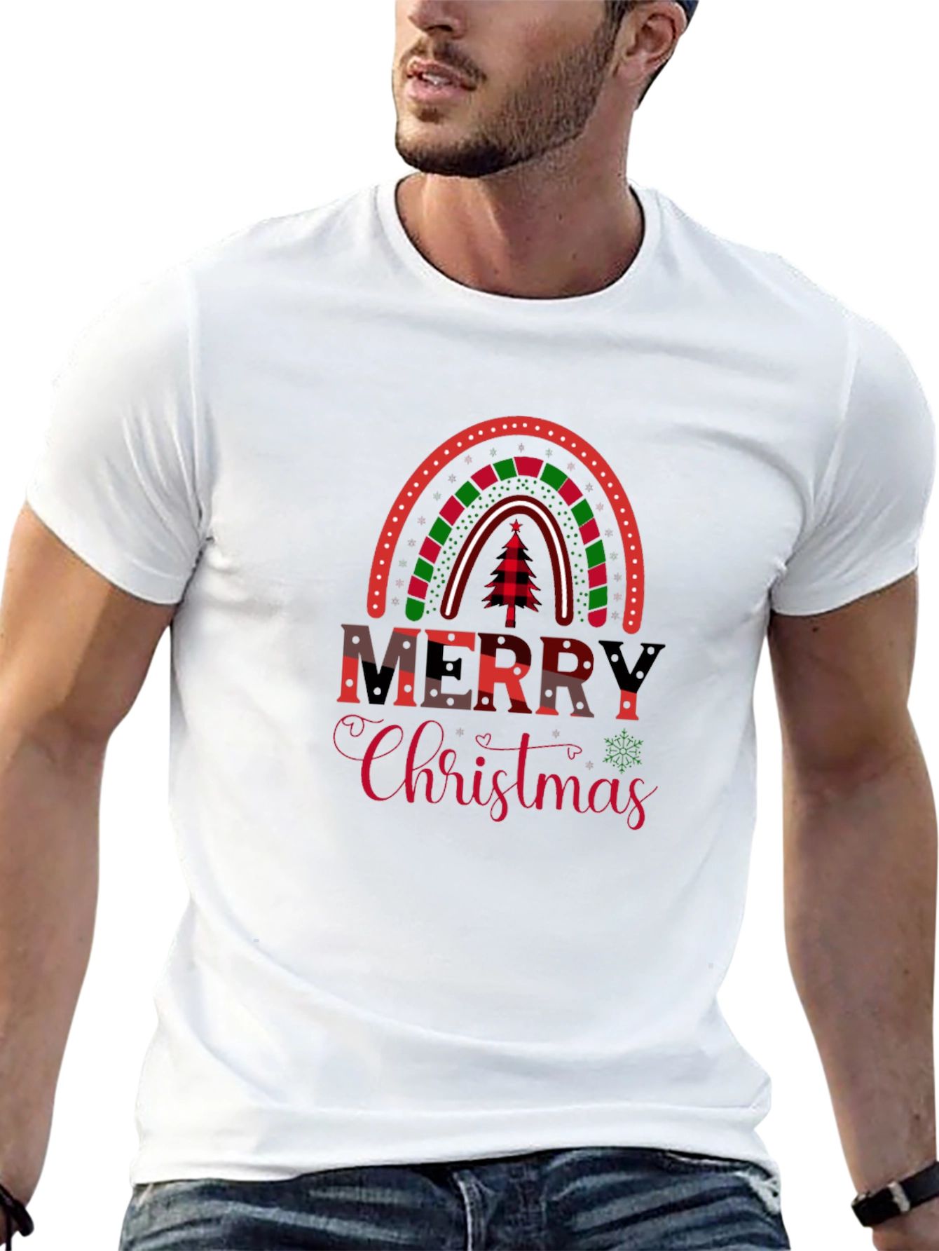 Merry Christmas Graphic Tee - Holiday Apparel