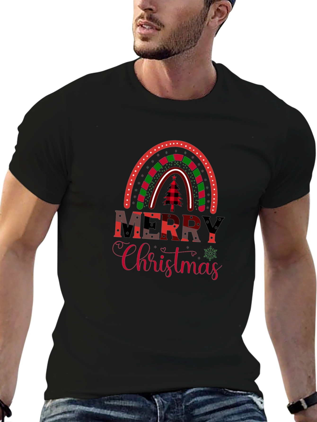 Merry Christmas Graphic Tee - Holiday Apparel