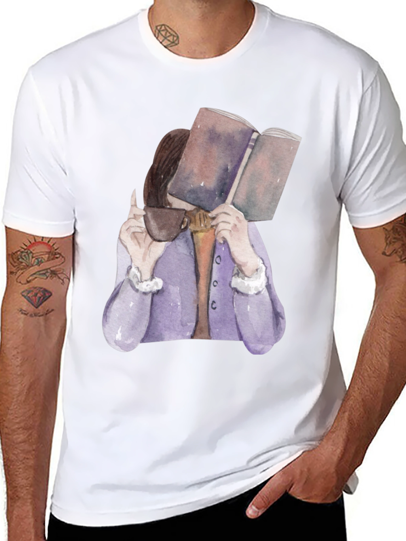 Book Lovers Tee - Coffee and Reading