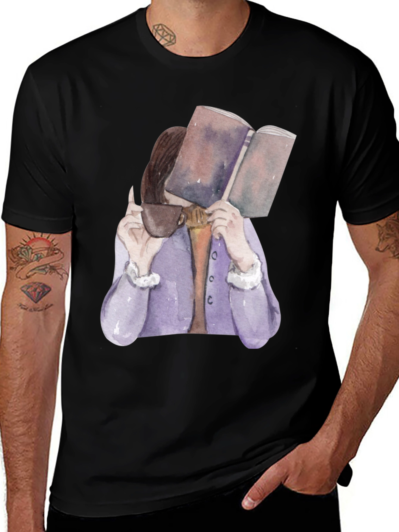 Book Lovers Tee - Coffee and Reading