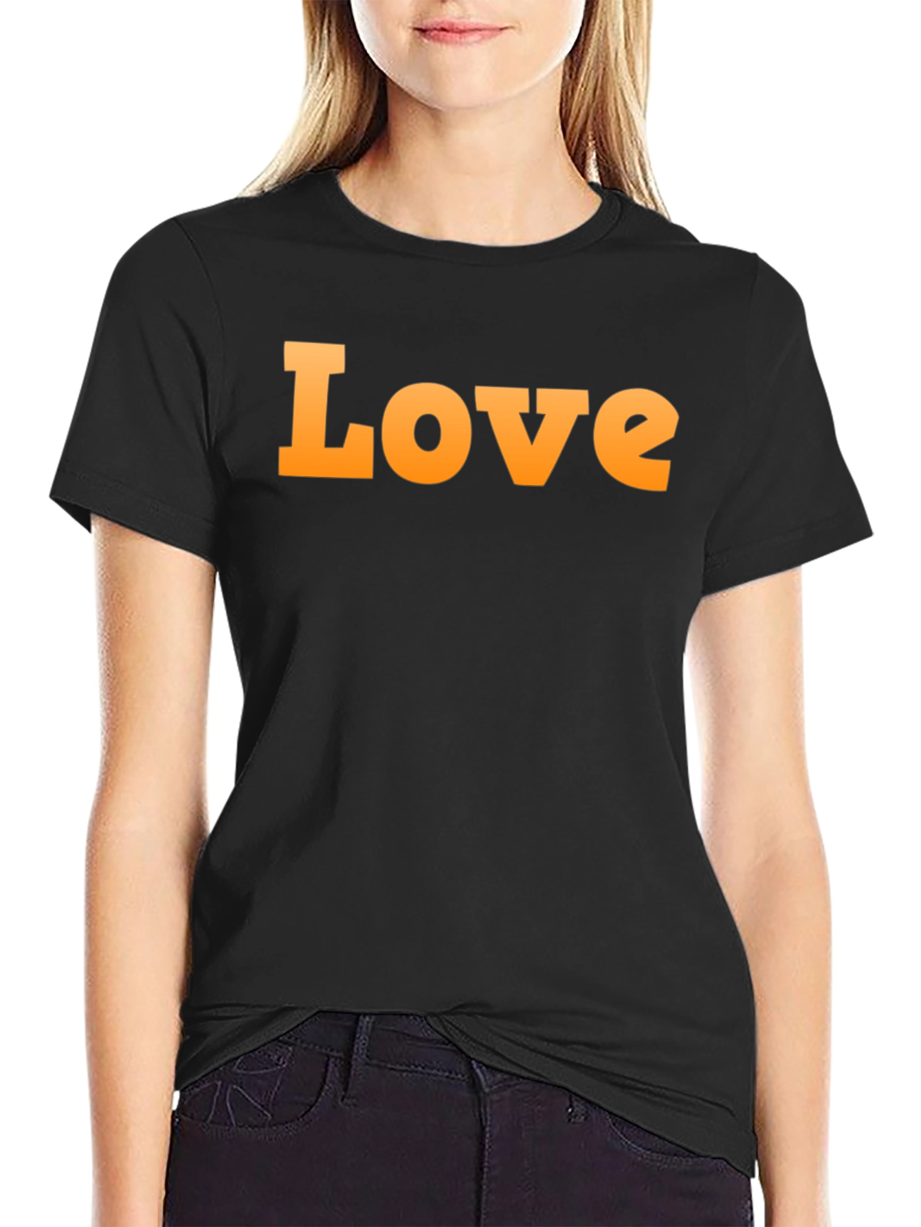 Love Graphic Print Crew Neck T-Shirt