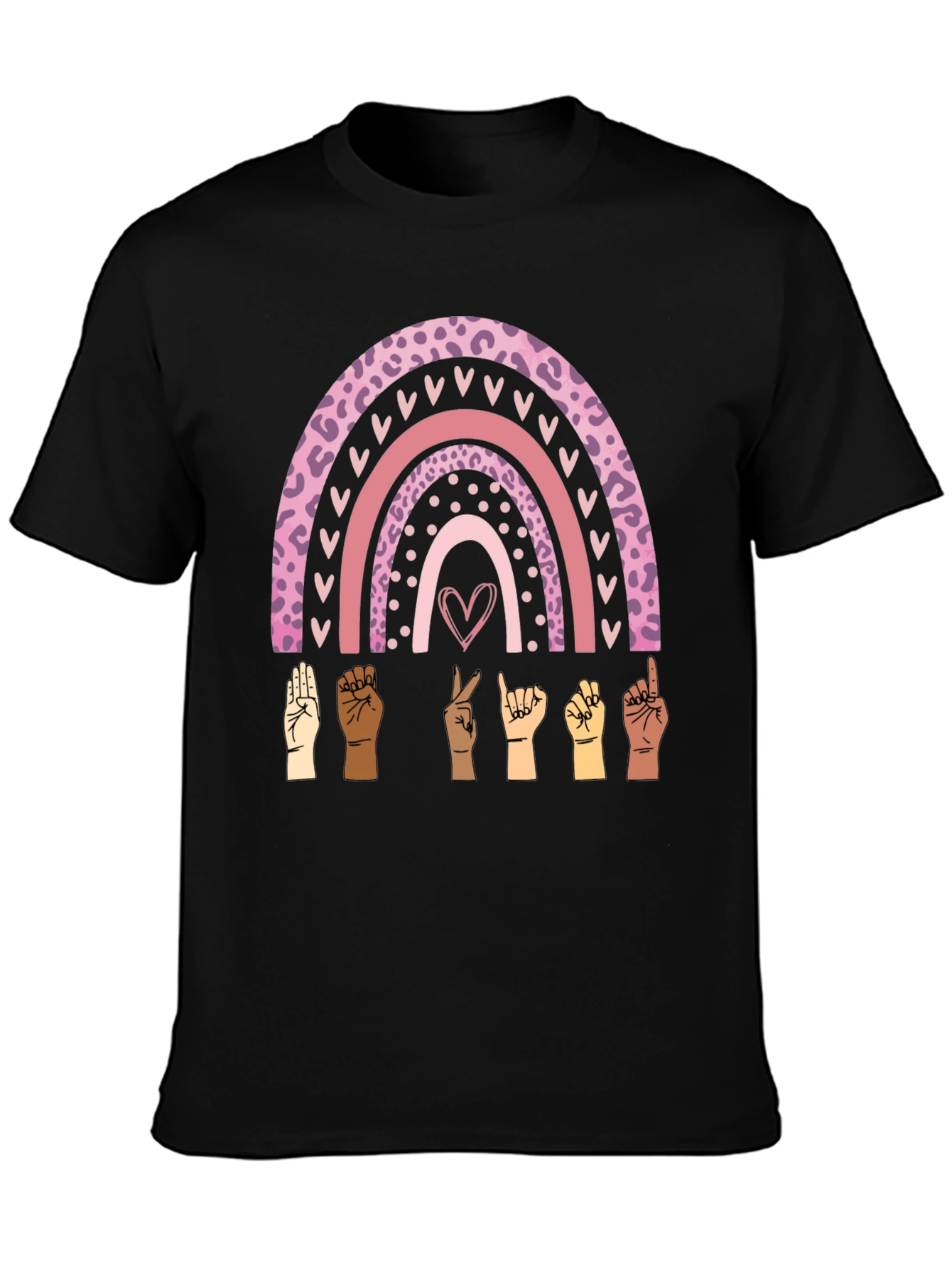 ASL Rainbow Graphic Tee - Love & Inclusion T-Shirt