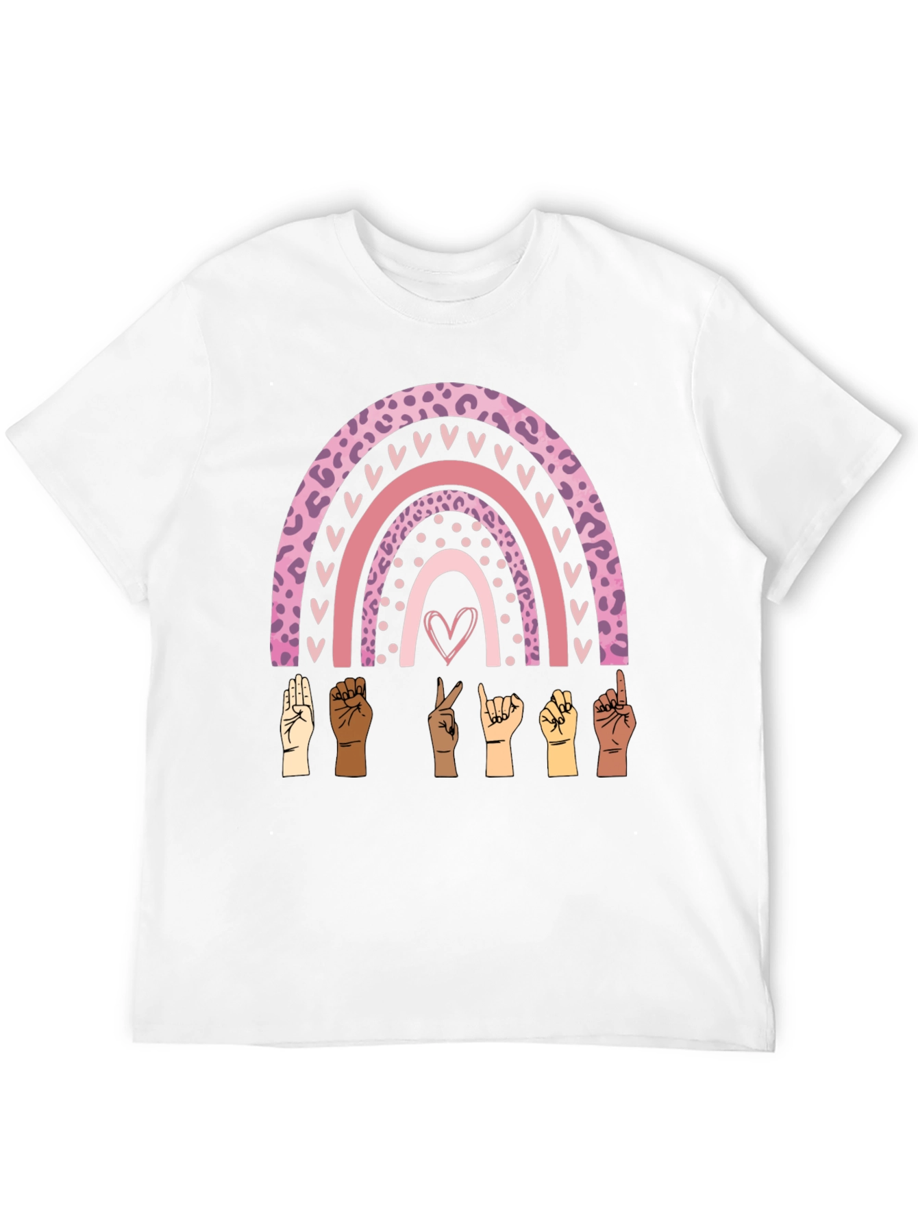 ASL Rainbow Graphic Tee - Love & Inclusion T-Shirt