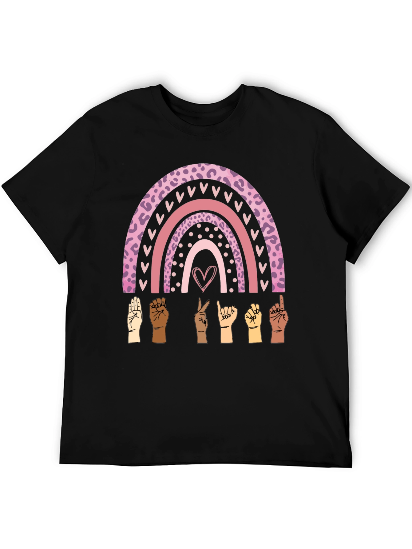 ASL Rainbow Graphic Tee - Love & Inclusion T-Shirt
