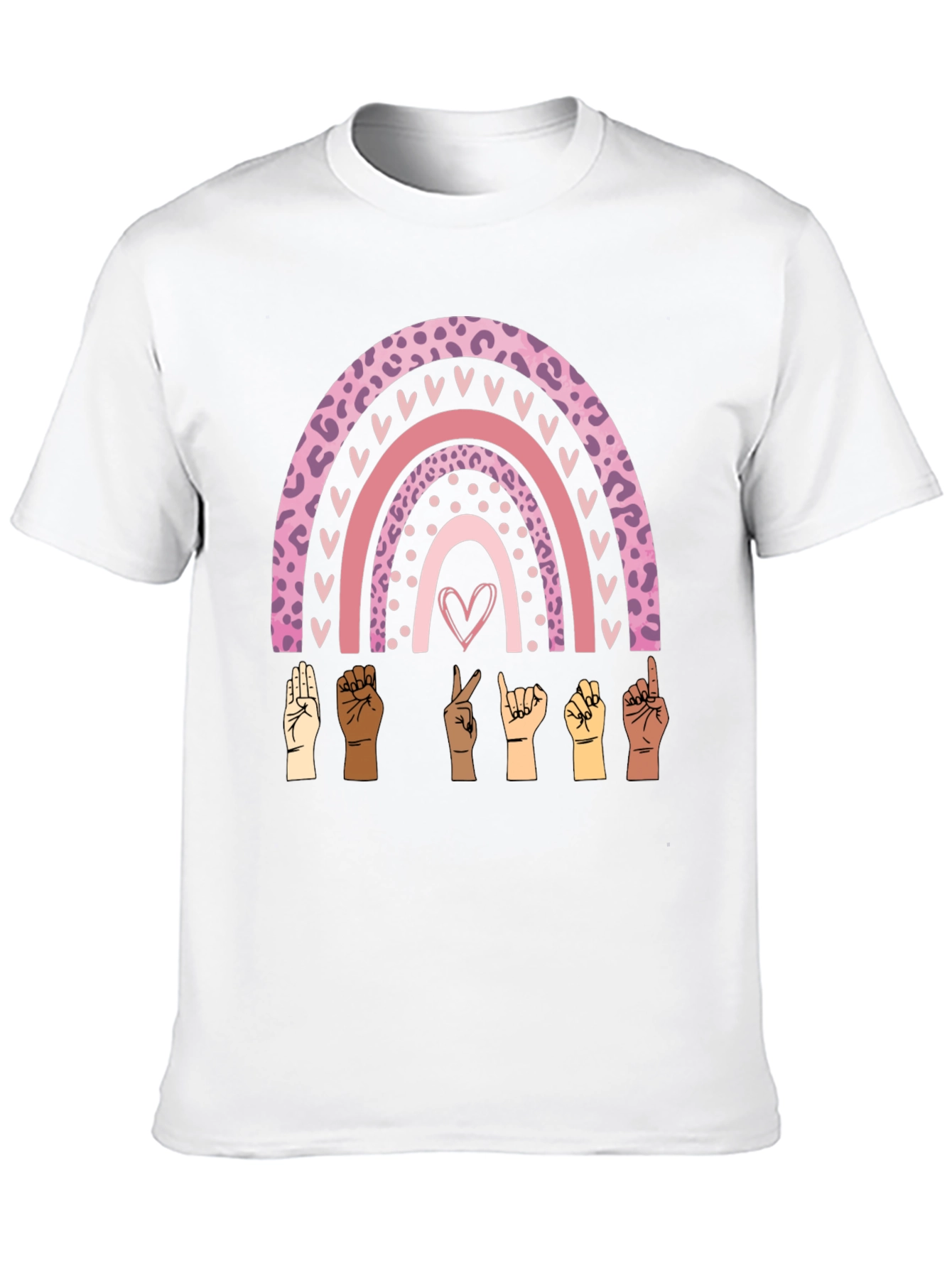 ASL Rainbow Graphic Tee - Love & Inclusion T-Shirt