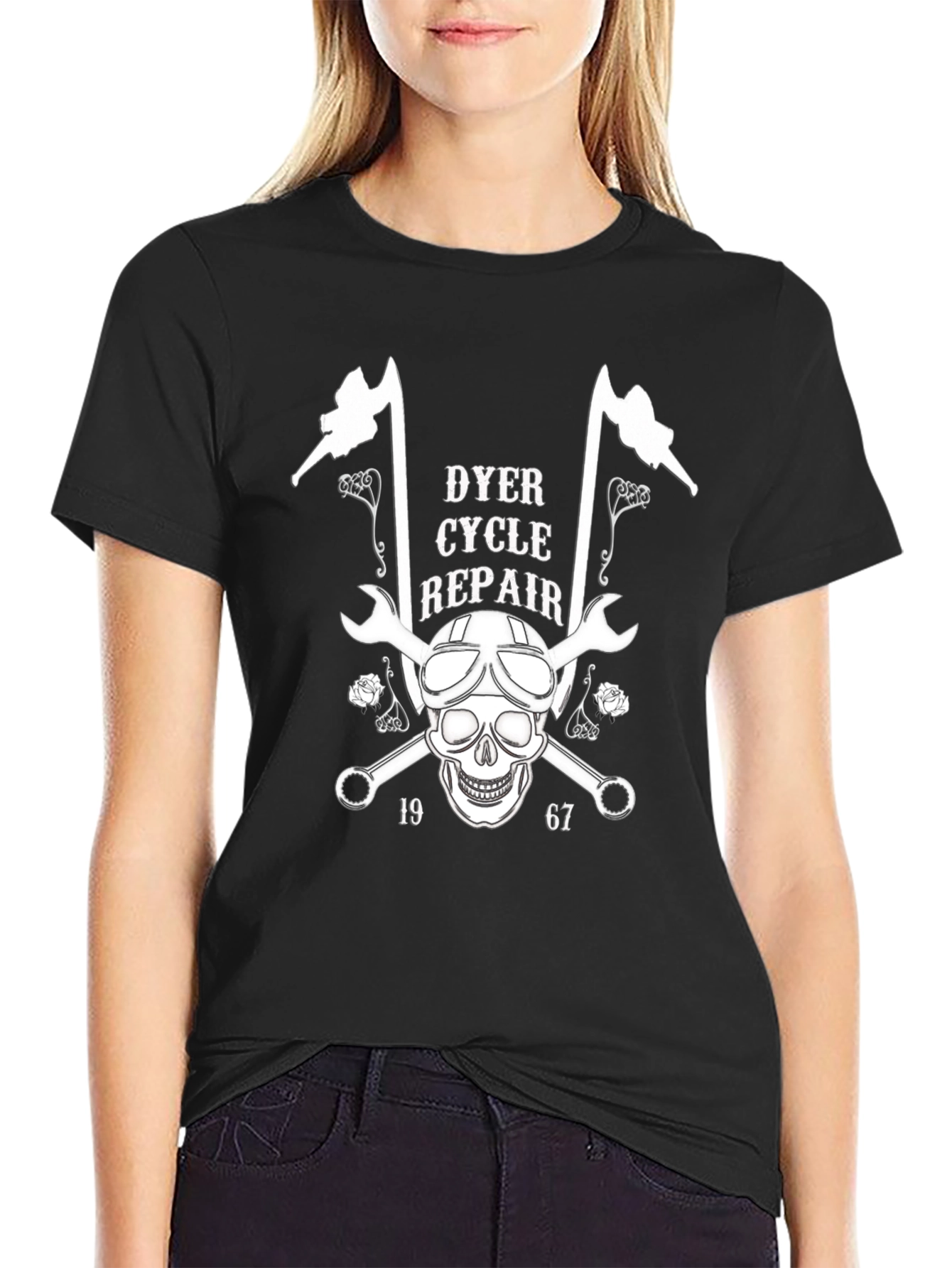Dyer Cycle Repair Black T-Shirt