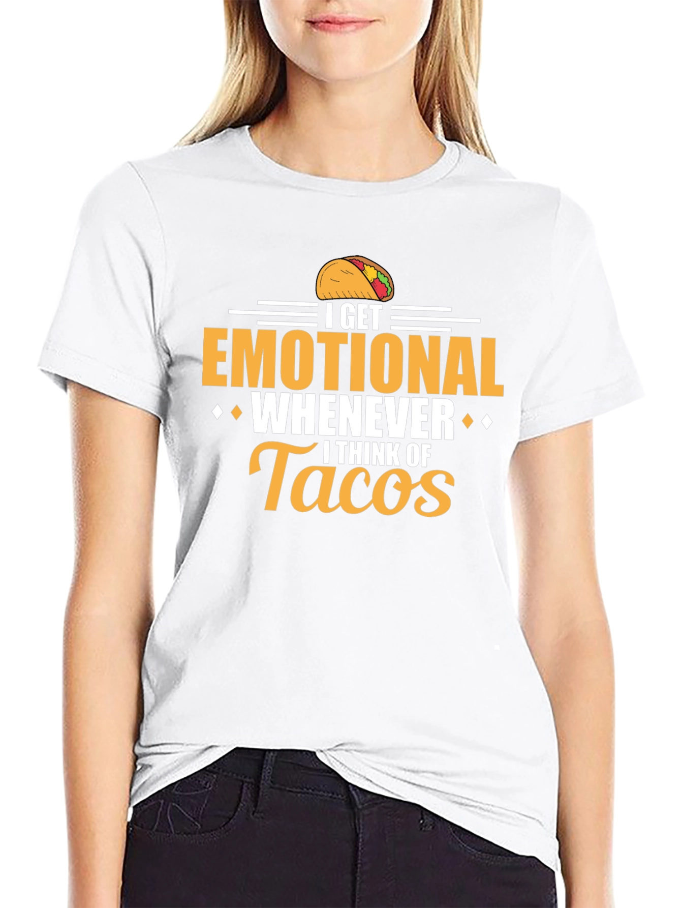 Emotional About Tacos Graphic Tee - Black