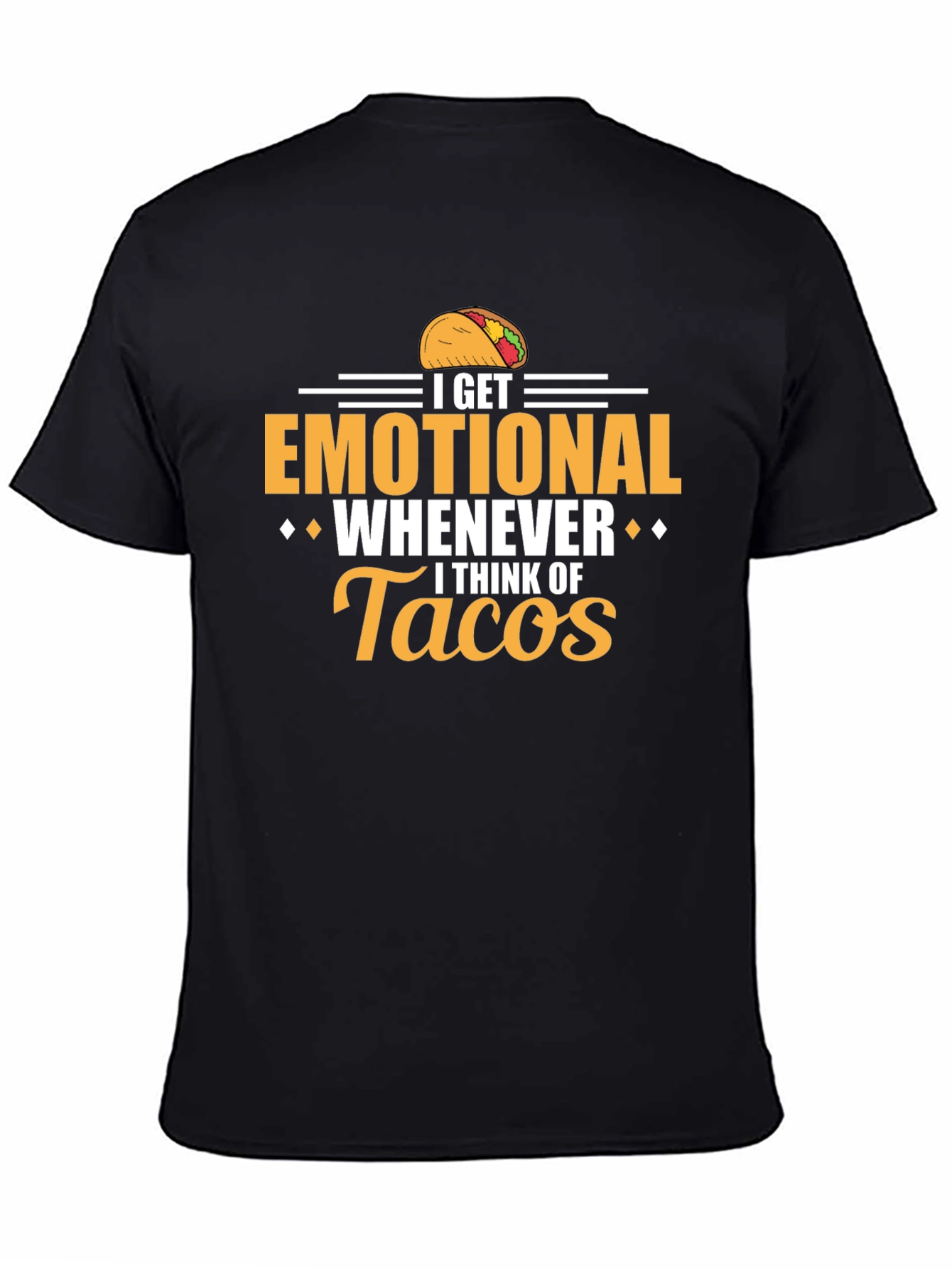 Emotional About Tacos Graphic Tee - Black