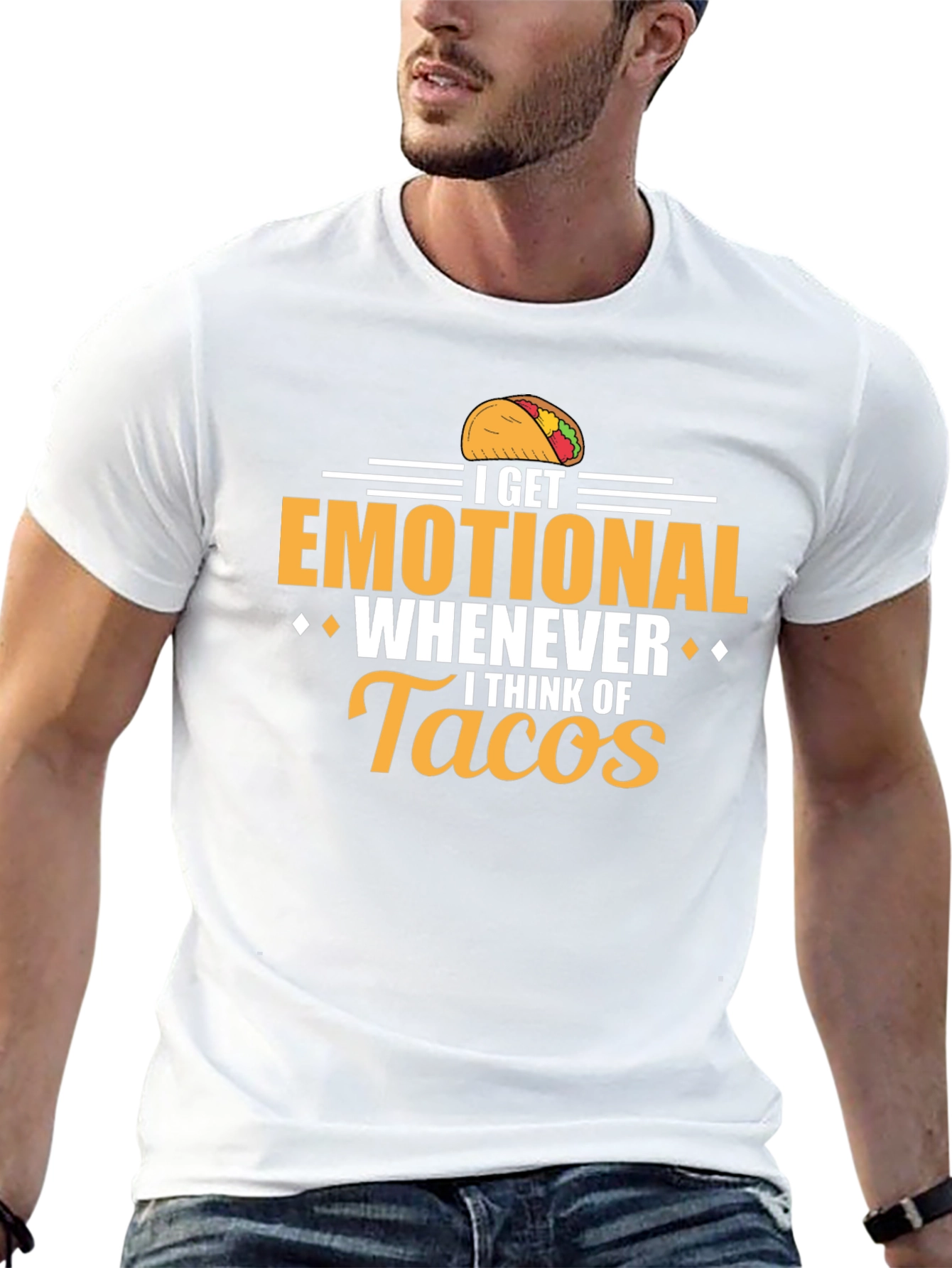 Emotional About Tacos Graphic Tee - Black