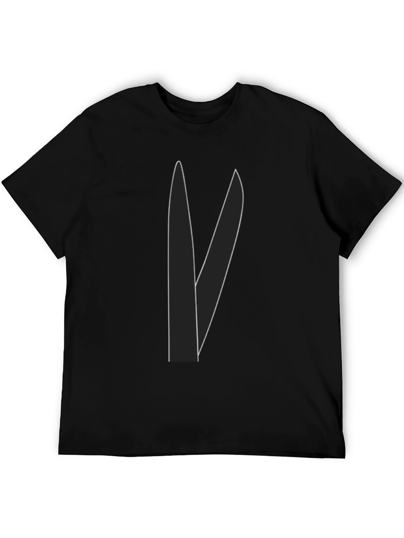Minimalist Blade Design Black T-Shirt