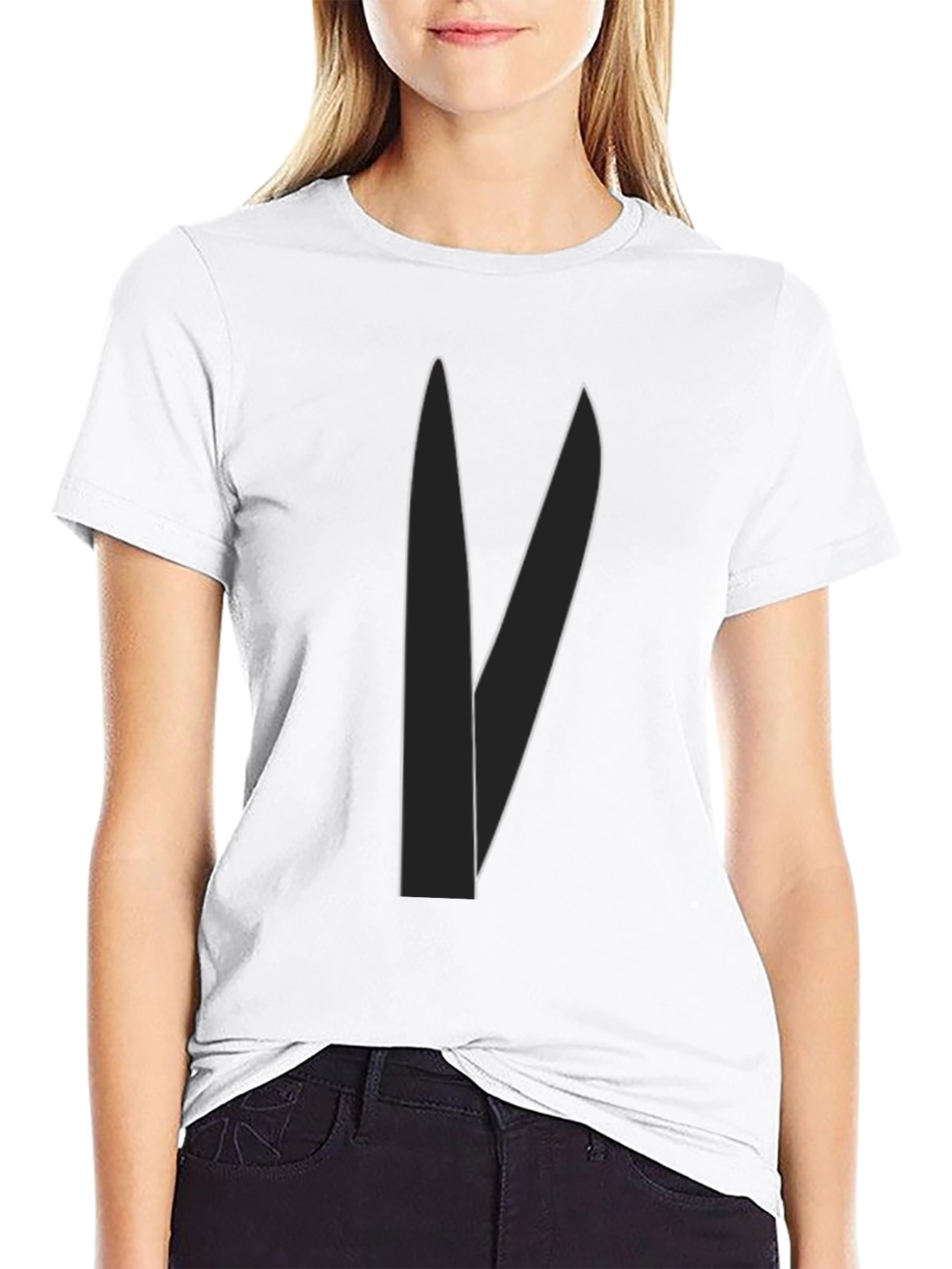 Minimalist Blade Design Black T-Shirt