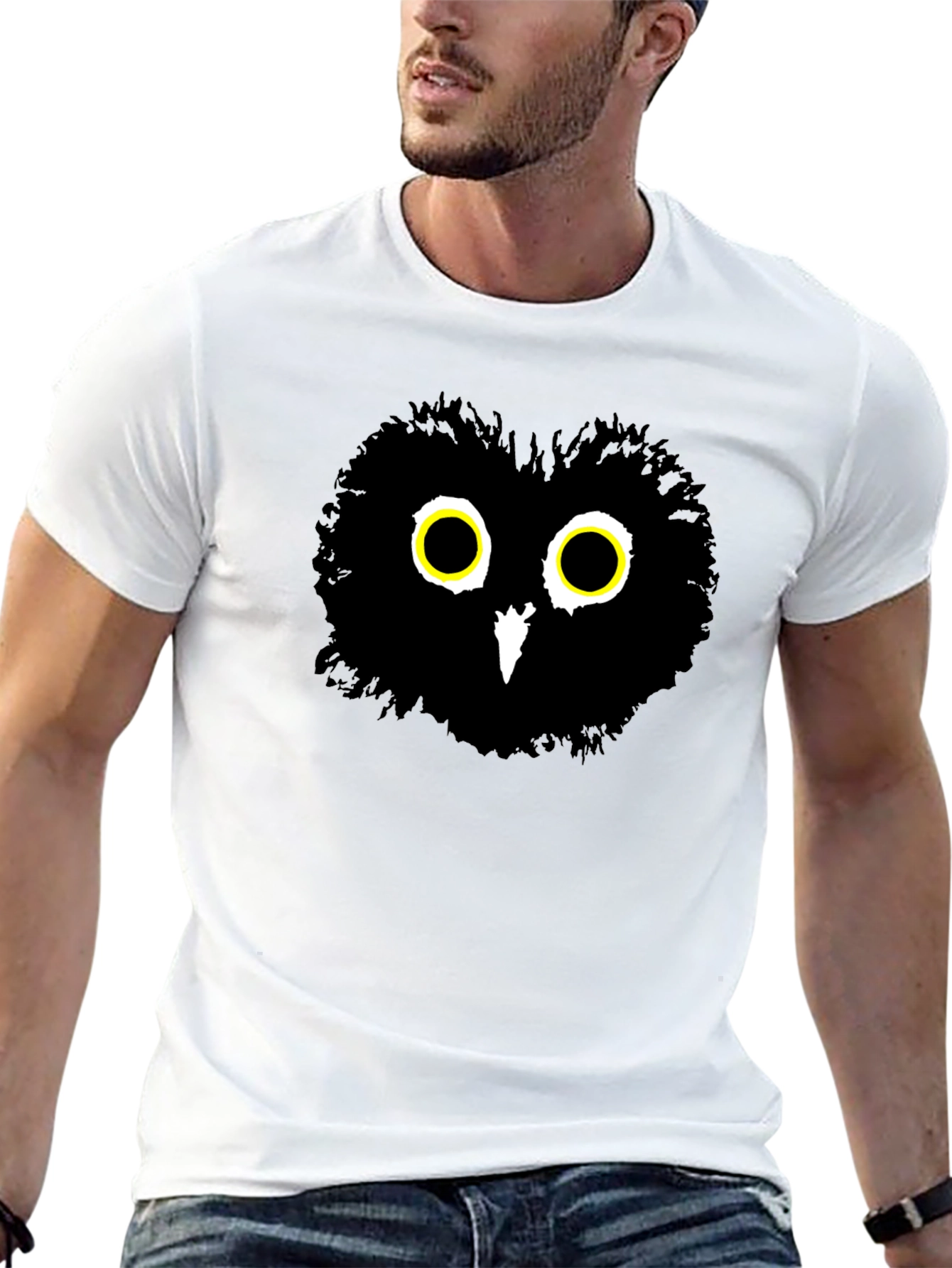Owl Graphic Black T-Shirt