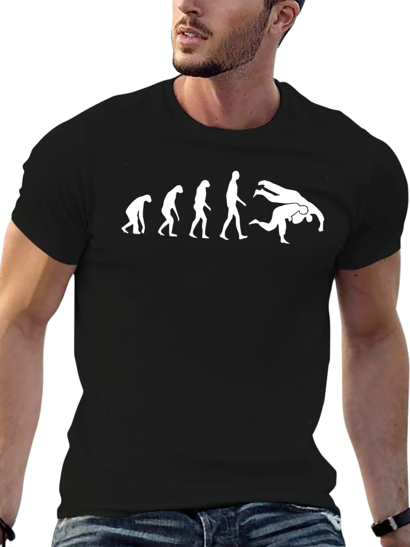 Evolution Judo Black T-Shirt - Martial Arts Design