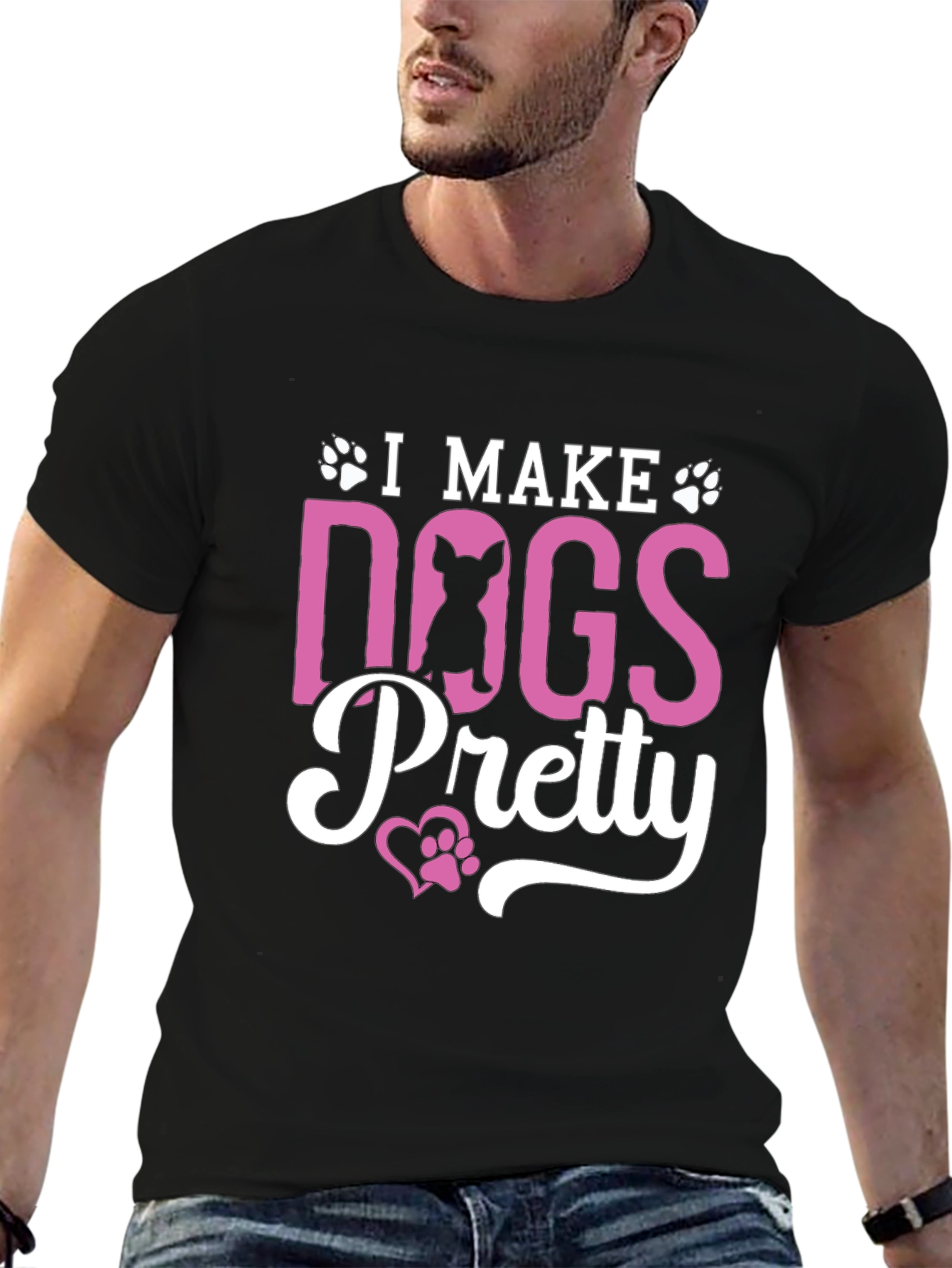 I Make Dogs Pretty Black T-Shirt