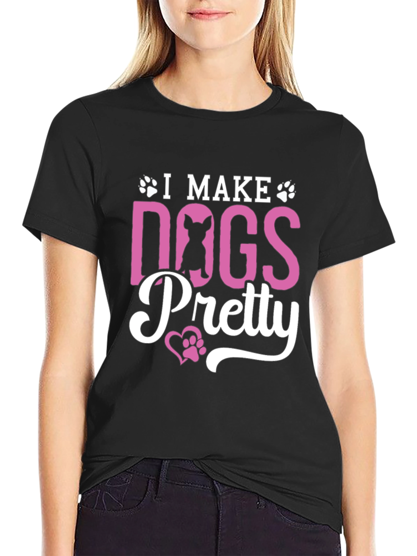 I Make Dogs Pretty Black T-Shirt