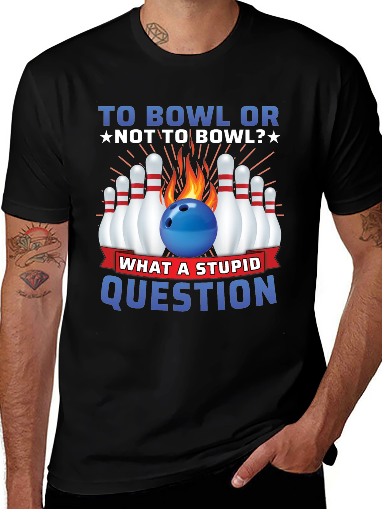 Bowling Graphic Tee - To Bowl or Not?