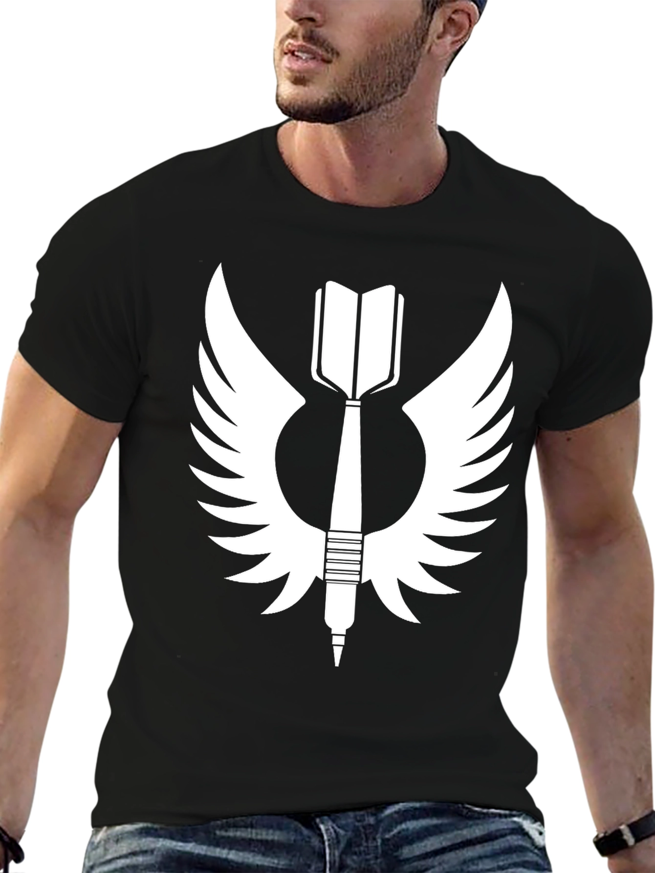 Winged Dart T-Shirt - Black Graphic Tee