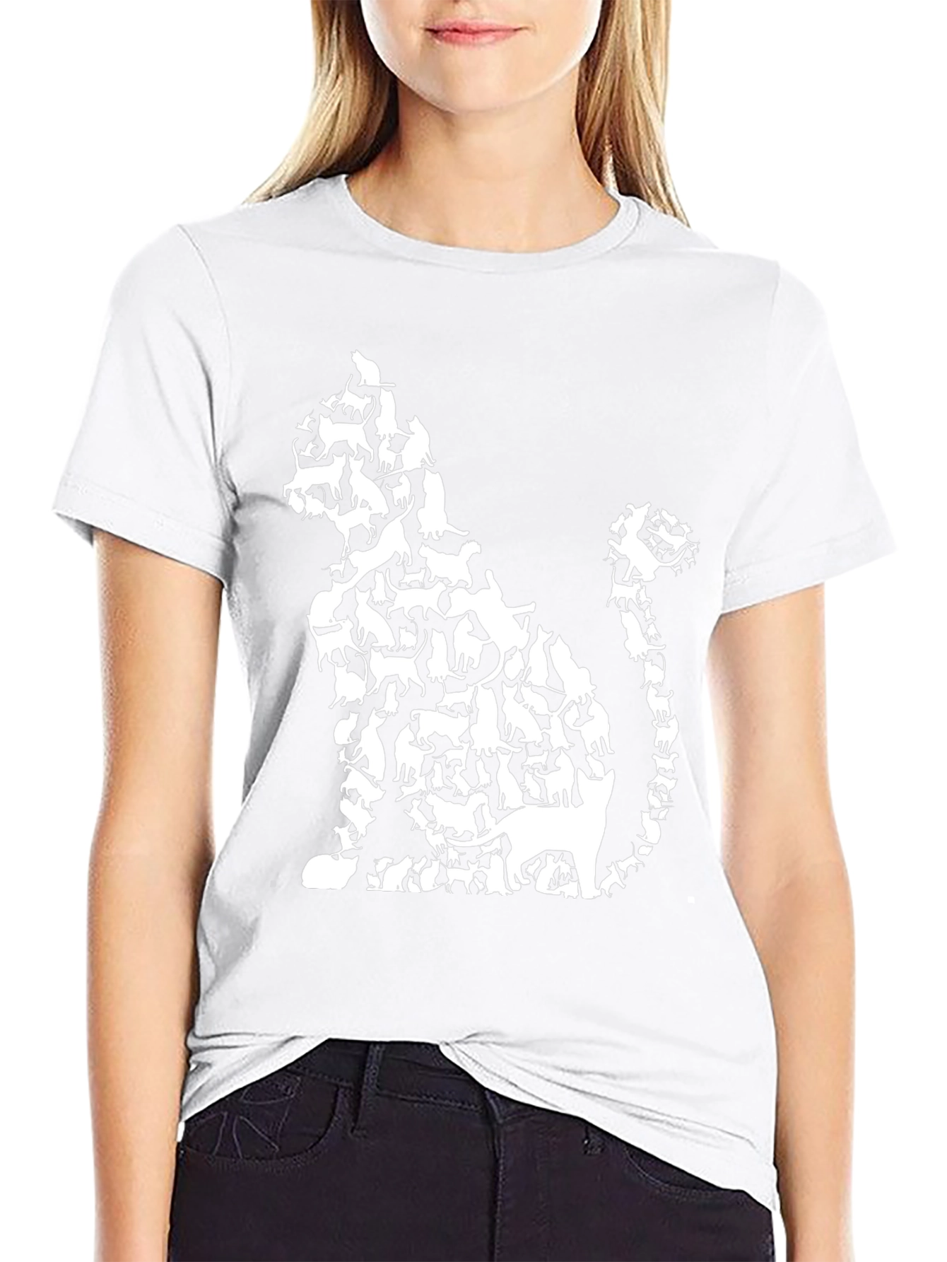 Cat Silhouette T-Shirt - Animal Lover Tee