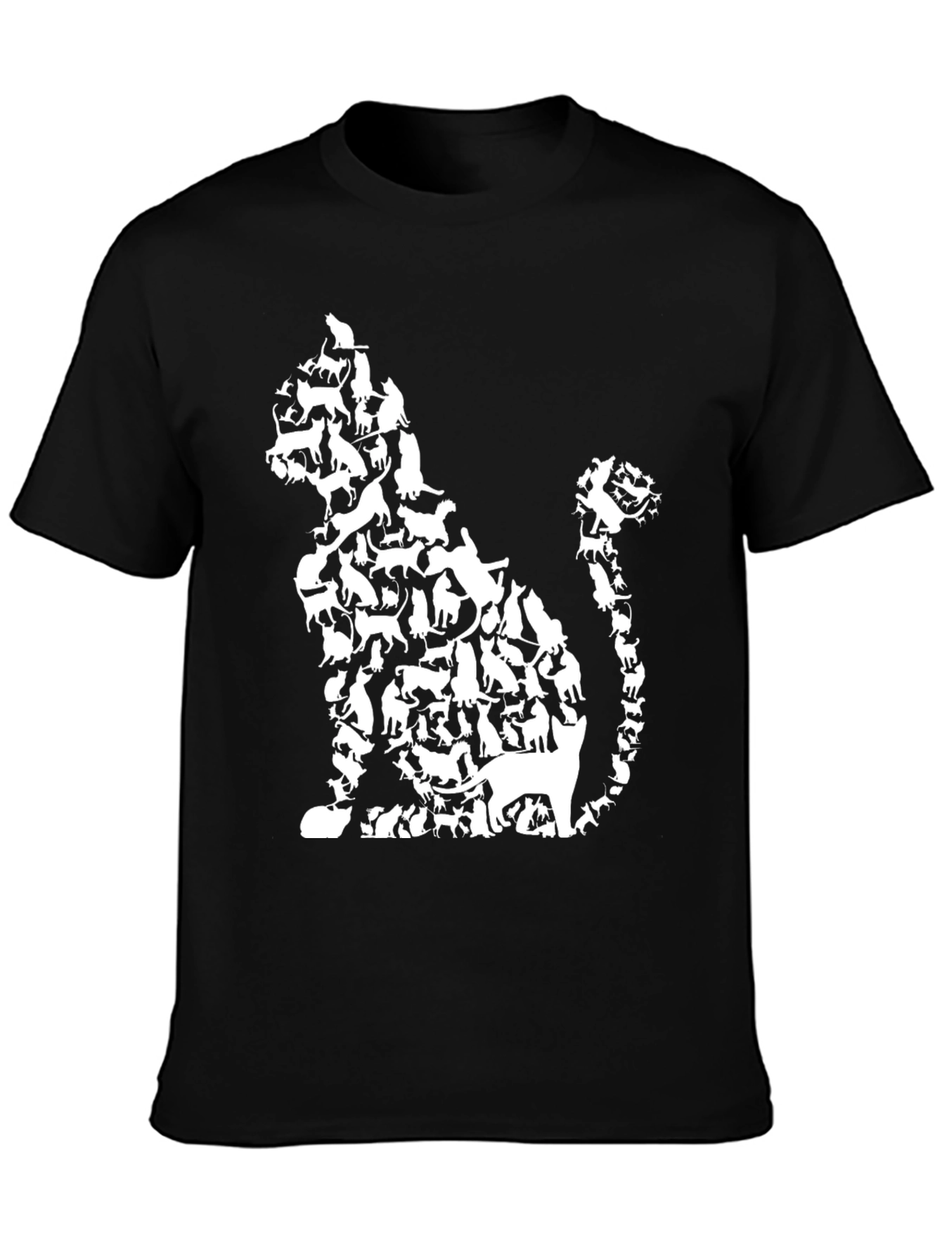 Cat Silhouette T-Shirt - Animal Lover Tee
