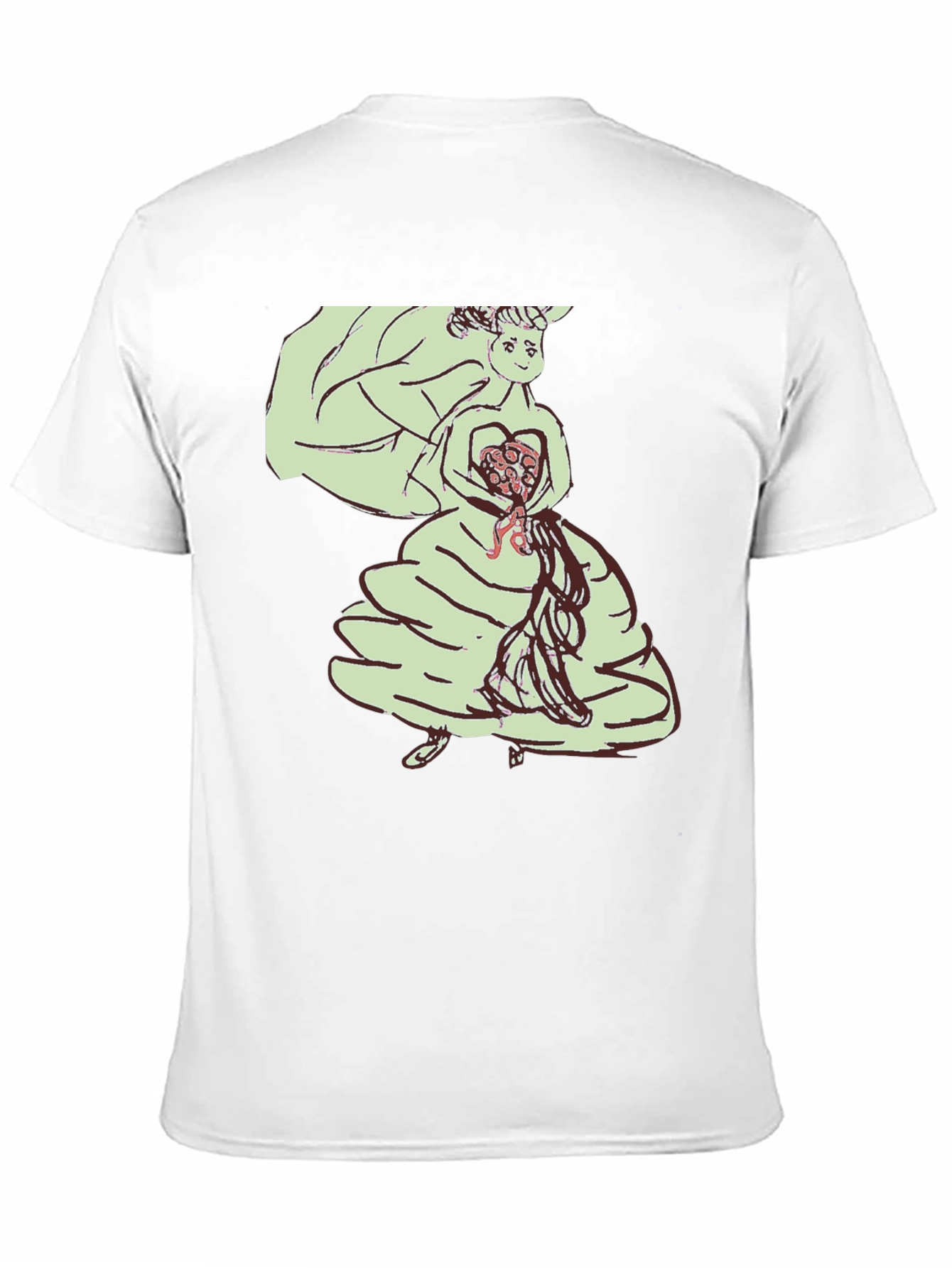 Unique Graphic Tee - Illustrated Bride Design