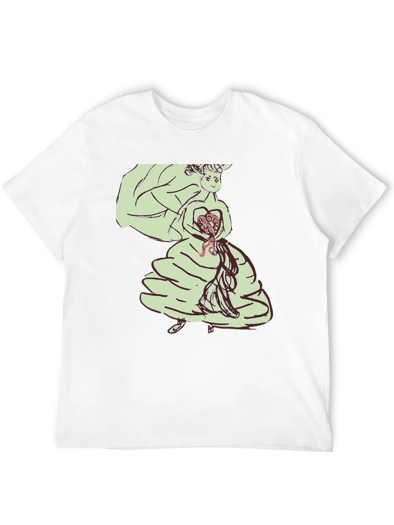 Unique Graphic Tee - Illustrated Bride Design