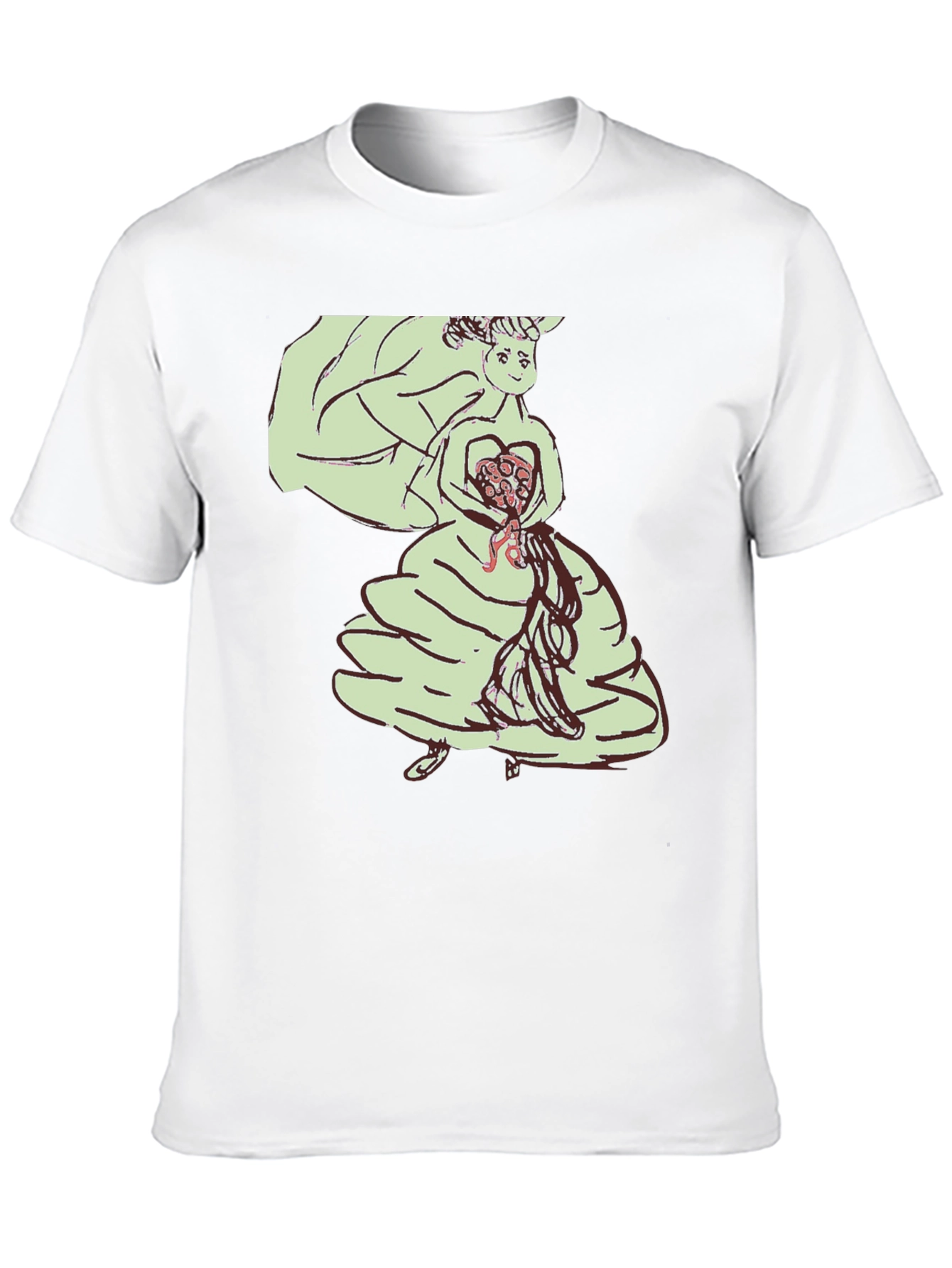 Unique Graphic Tee - Illustrated Bride Design