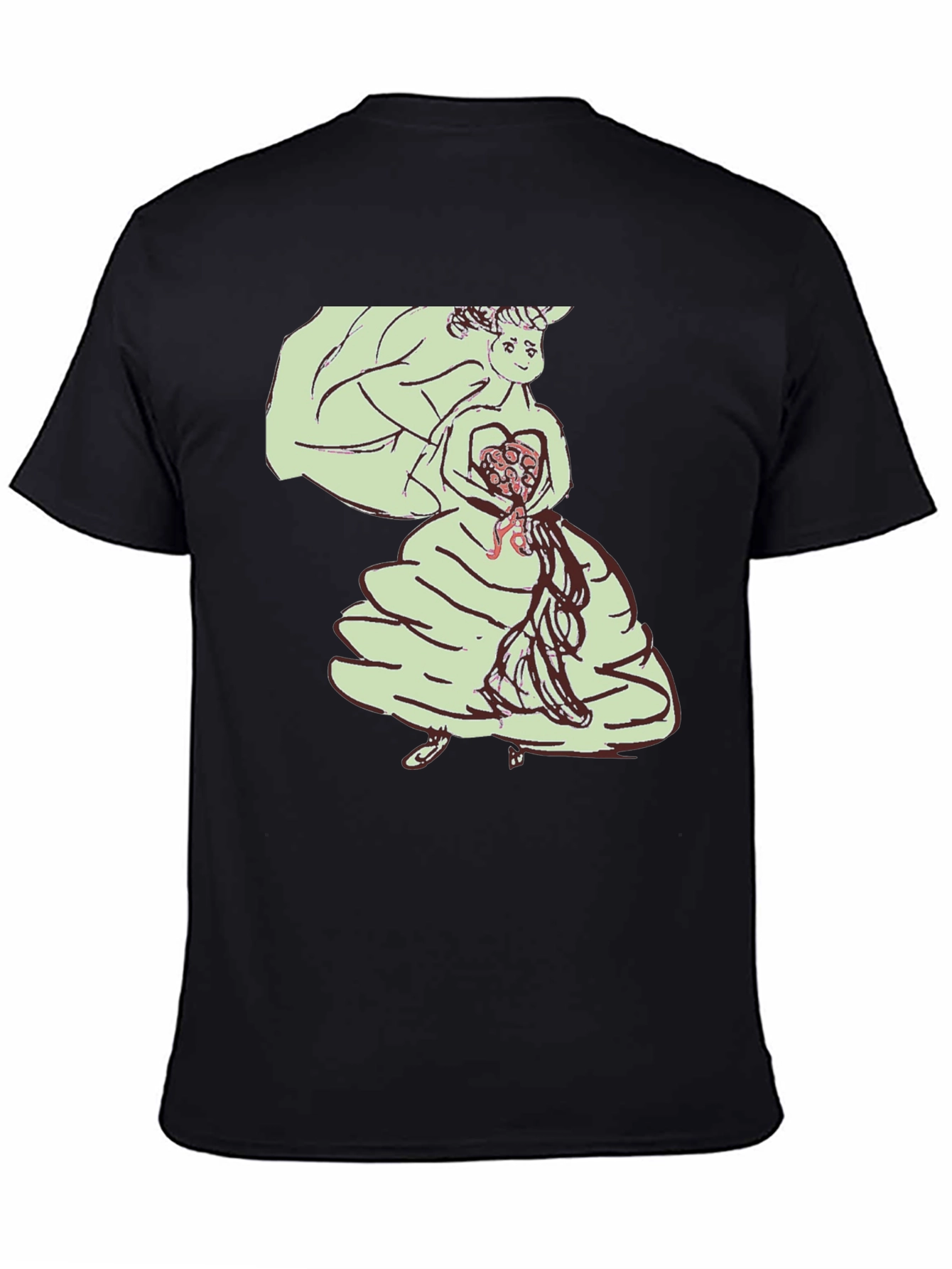 Unique Graphic Tee - Illustrated Bride Design