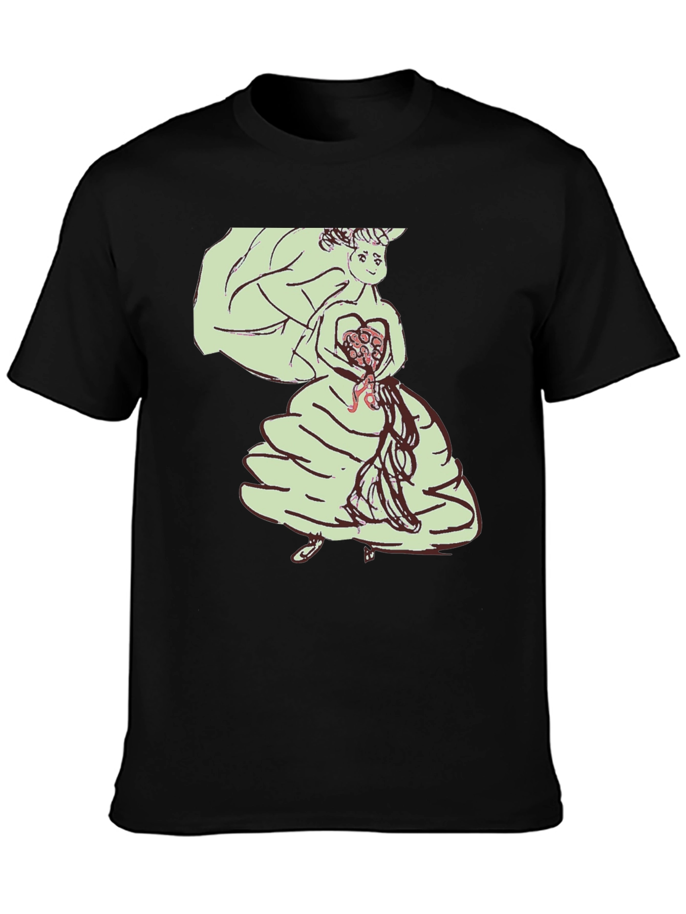 Unique Graphic Tee - Illustrated Bride Design