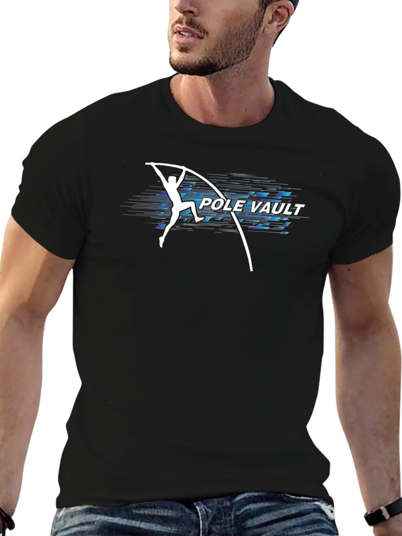 Pole Vault Graphic T-Shirt - Athletic Design