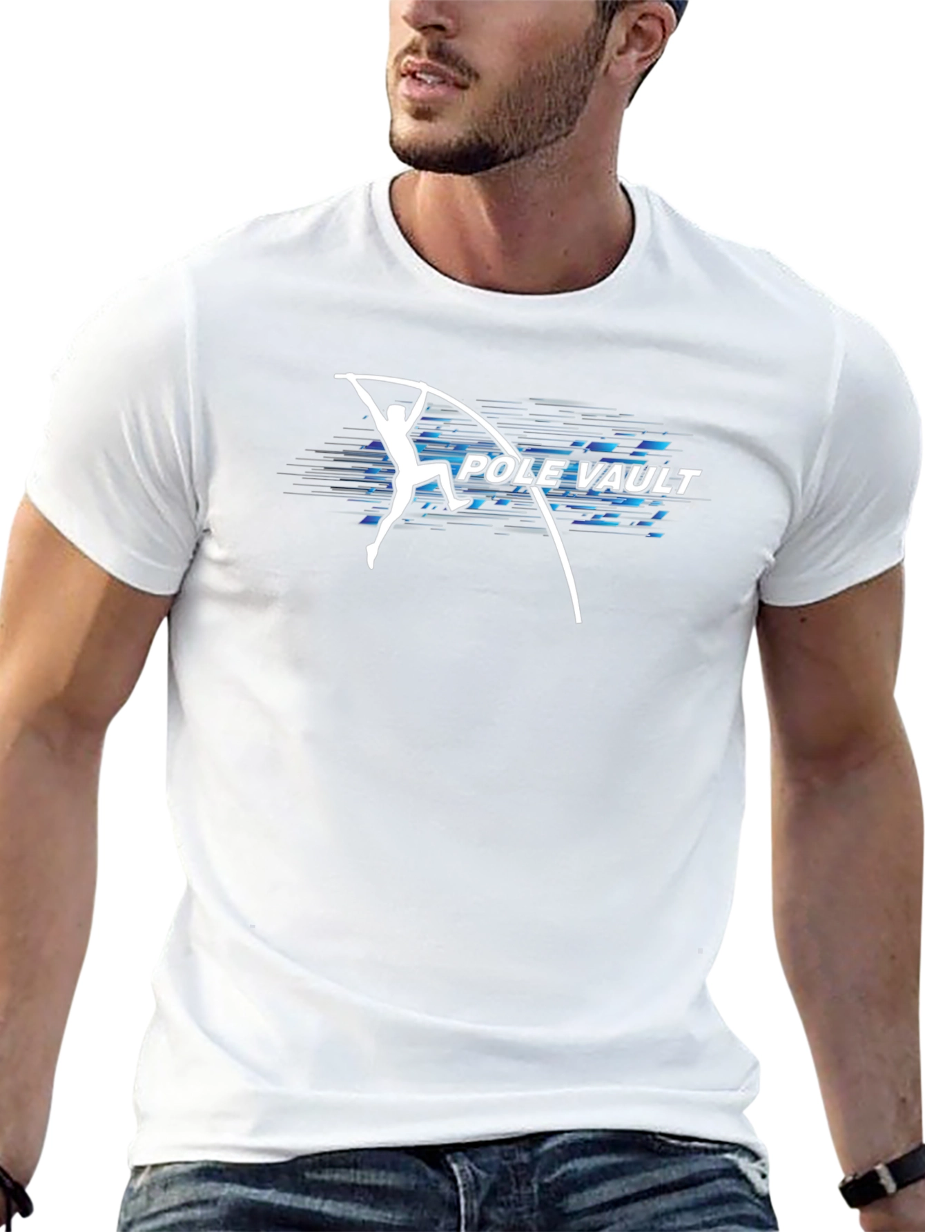 Pole Vault Graphic T-Shirt - Athletic Design