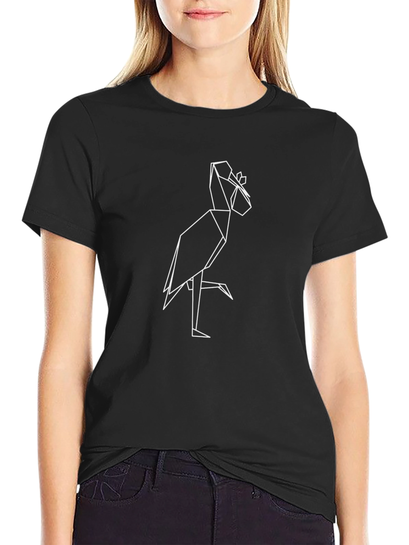 Geometric Crane Tee - Stylish Graphic T-Shirt